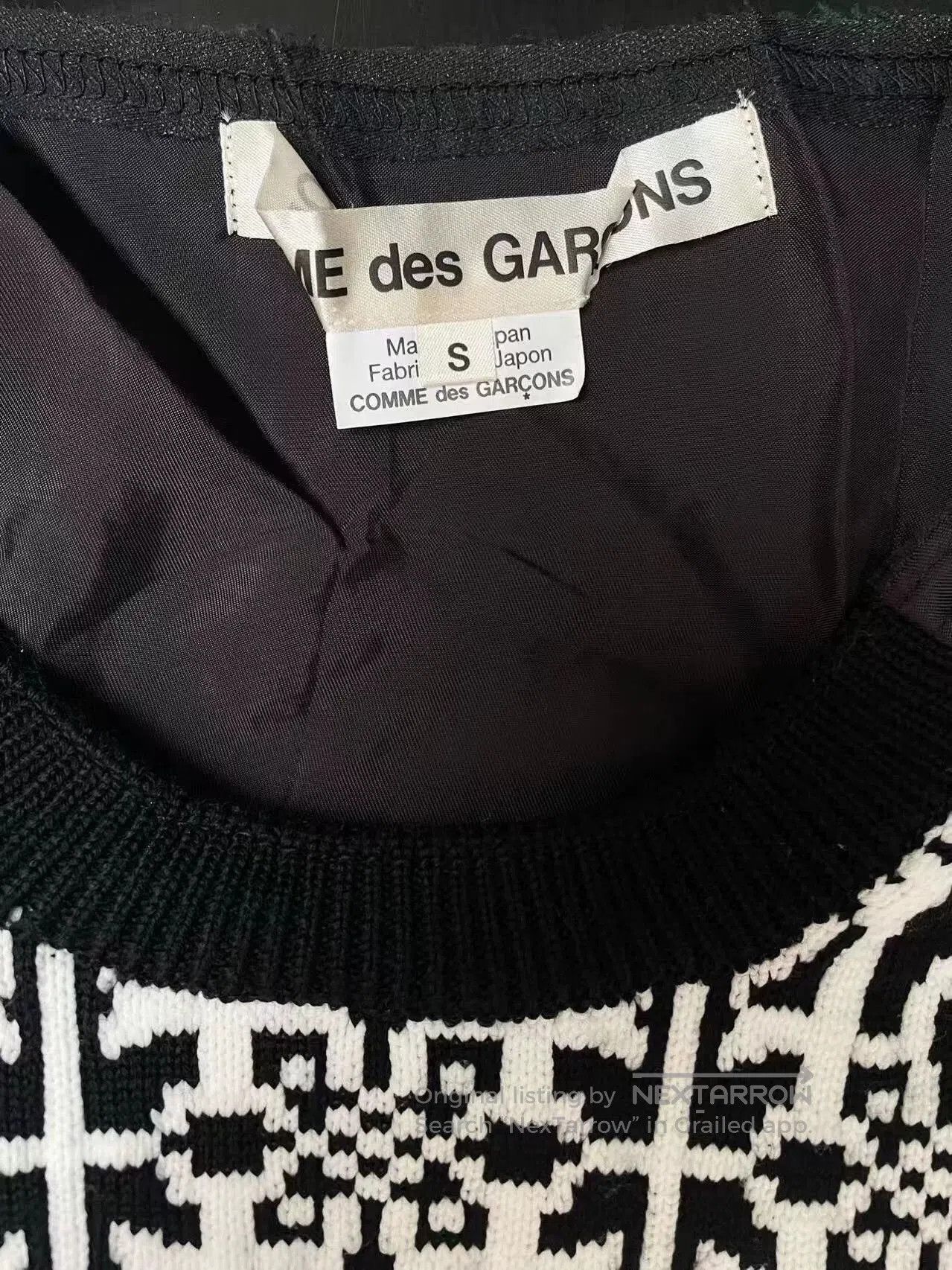 Comme des Garcons Comme des Garcons Black White Sweater. Size S / US 4 / IT 40 - 4 Thumbnail