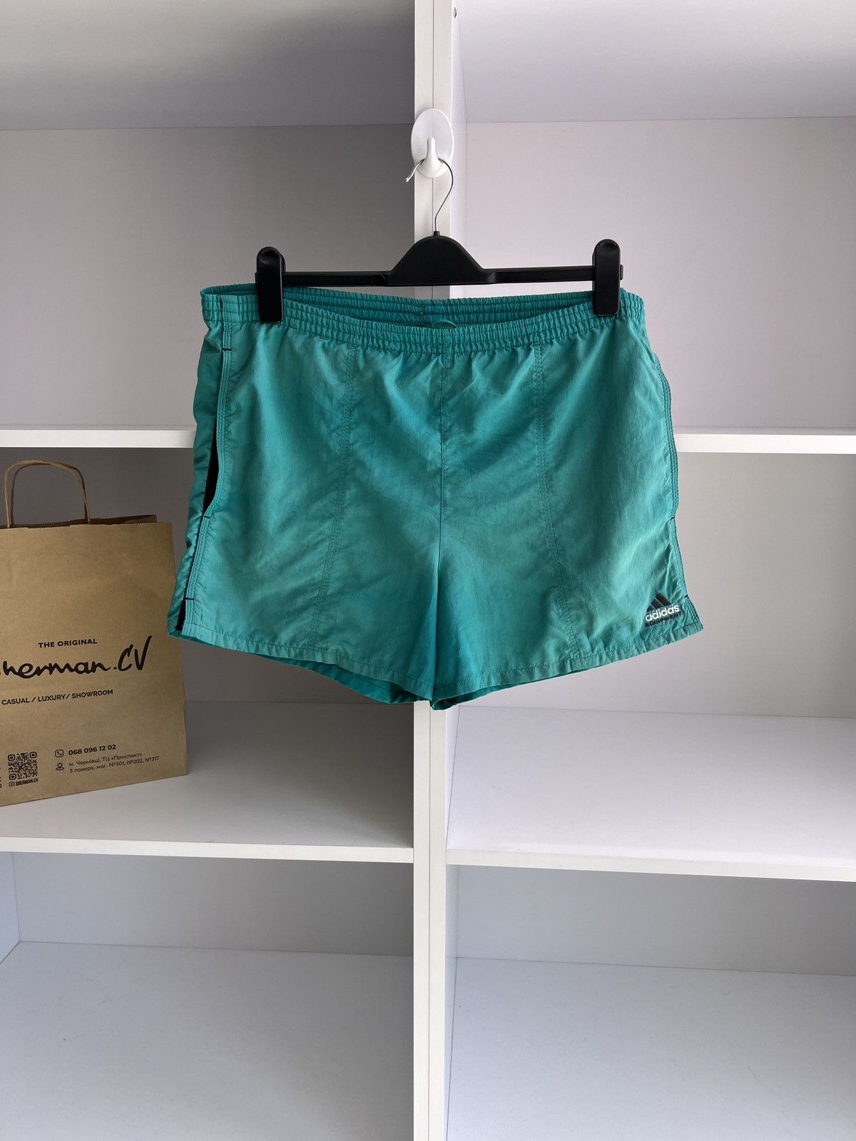 Adidas × Vintage Vintage Adidas Equipment Shorts Size US 35 - 1 Thumbnail
