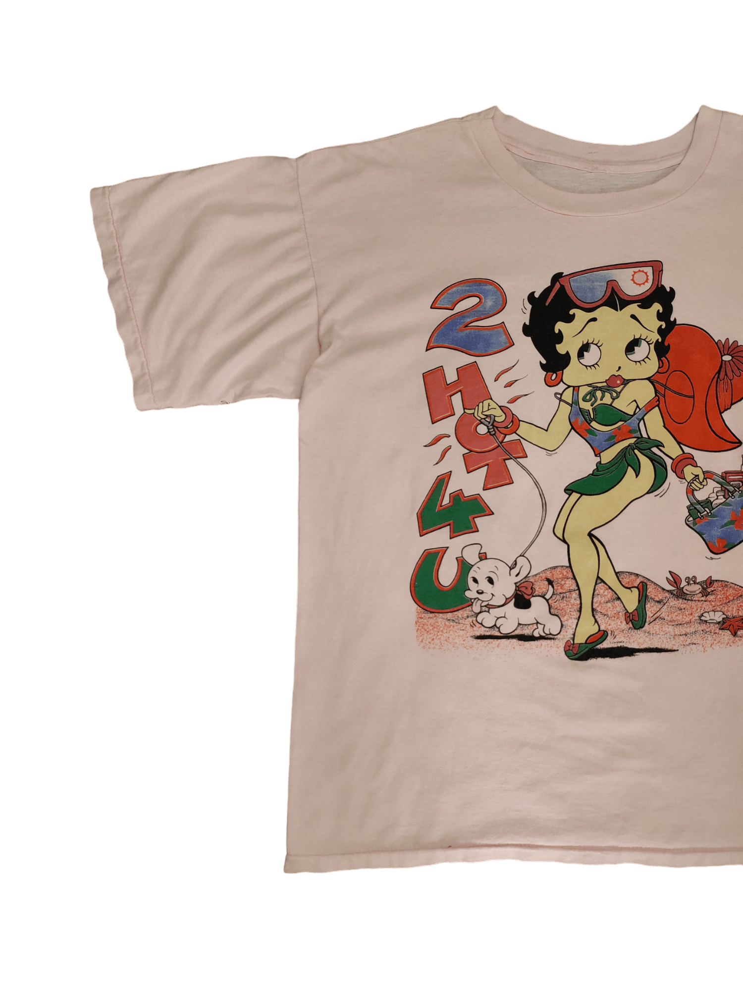 Vintage Vintage 90s Betty Boop 2 Hot 4 U Pin-Up Bikini T-Shirt Size US XL / EU 56 / 4 - 6 Thumbnail