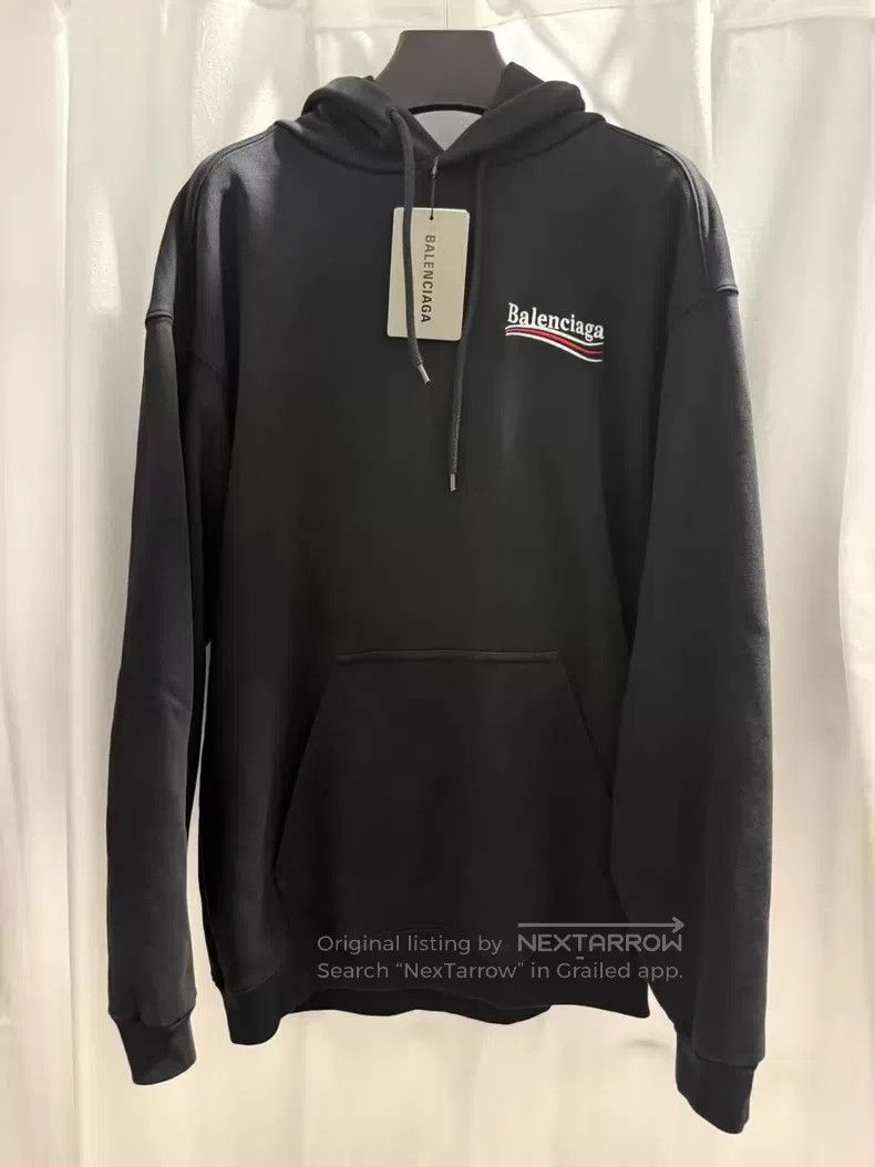 Balenciaga Balenciaga Black Coke Embroidered Hoodie Size US S / EU 44-46 / 1 - 1 Thumbnail