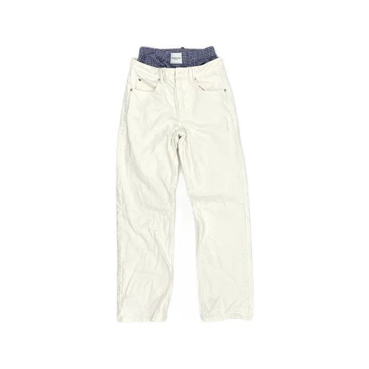 Alexander Wang Alexander Wang Cleanfit Layered White Denim Pants - Size 25" / US 0 / IT 36 - 2 Thumbnail