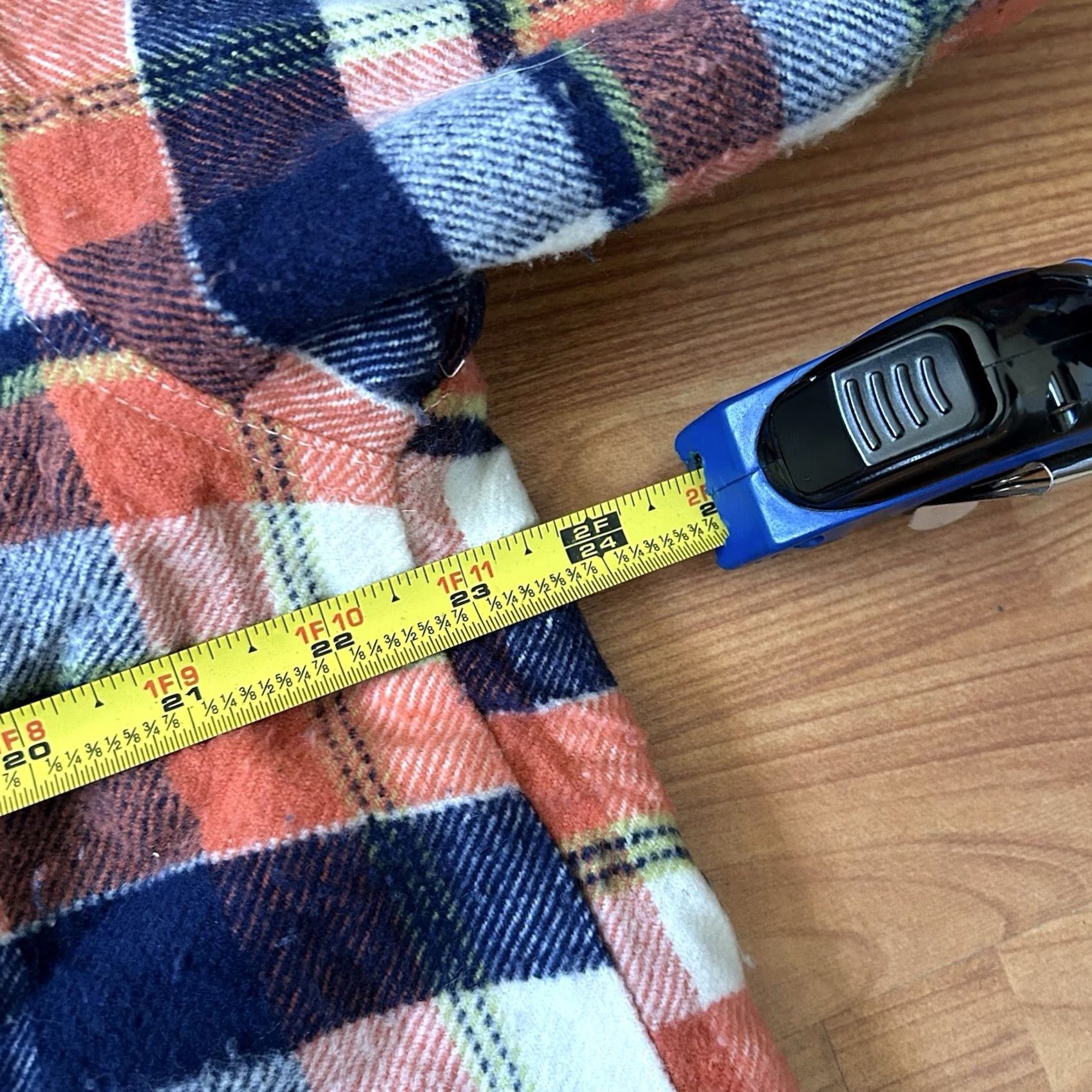 Vintage VINTAGE Thunder plaid flannel shacket XL Orange 90s Mens Button-Up Long Sleeve Shirt Size US XL / EU 56 / 4 - 4 Thumbnail