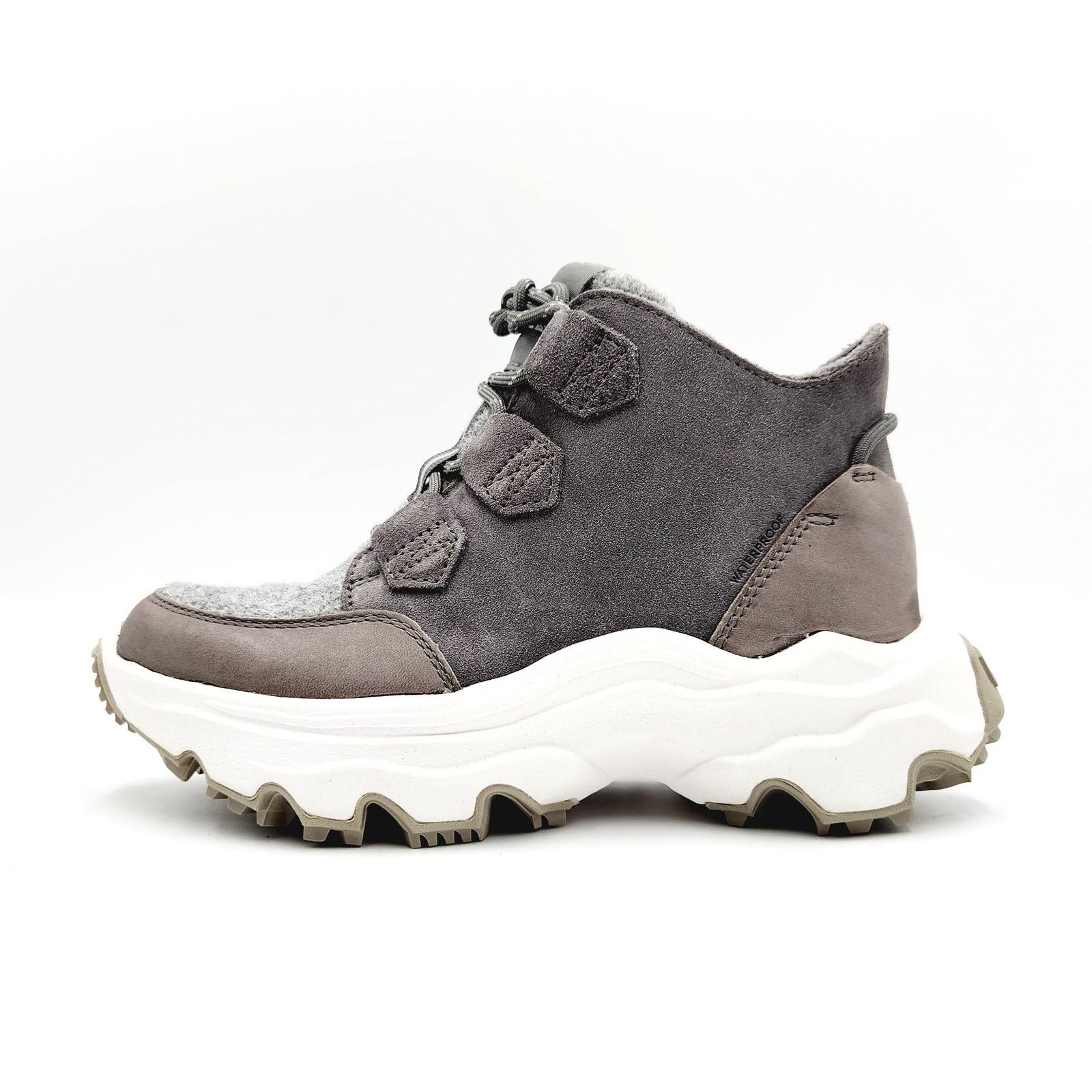 SOREL Sorel Women Grey Suede Waterproof Kinetic Sneaker Boots 5 Size US 5 / IT 35 - 6 Thumbnail