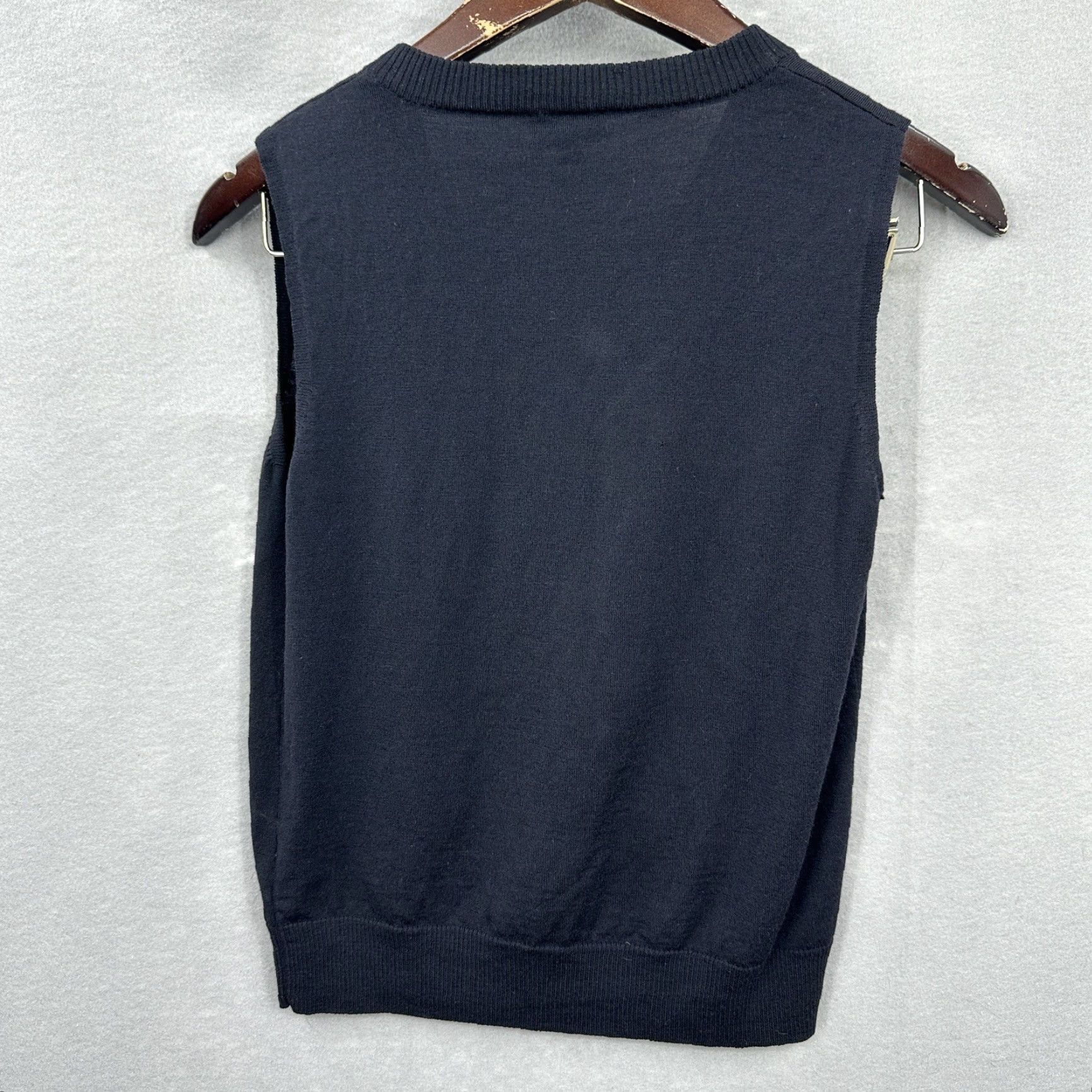 Akris Akris Vest Womens XS Navy Blue Button Front Wool Blend Classic Preppy Style Size XS / US 0-2 / IT 36-38 - 5 Thumbnail