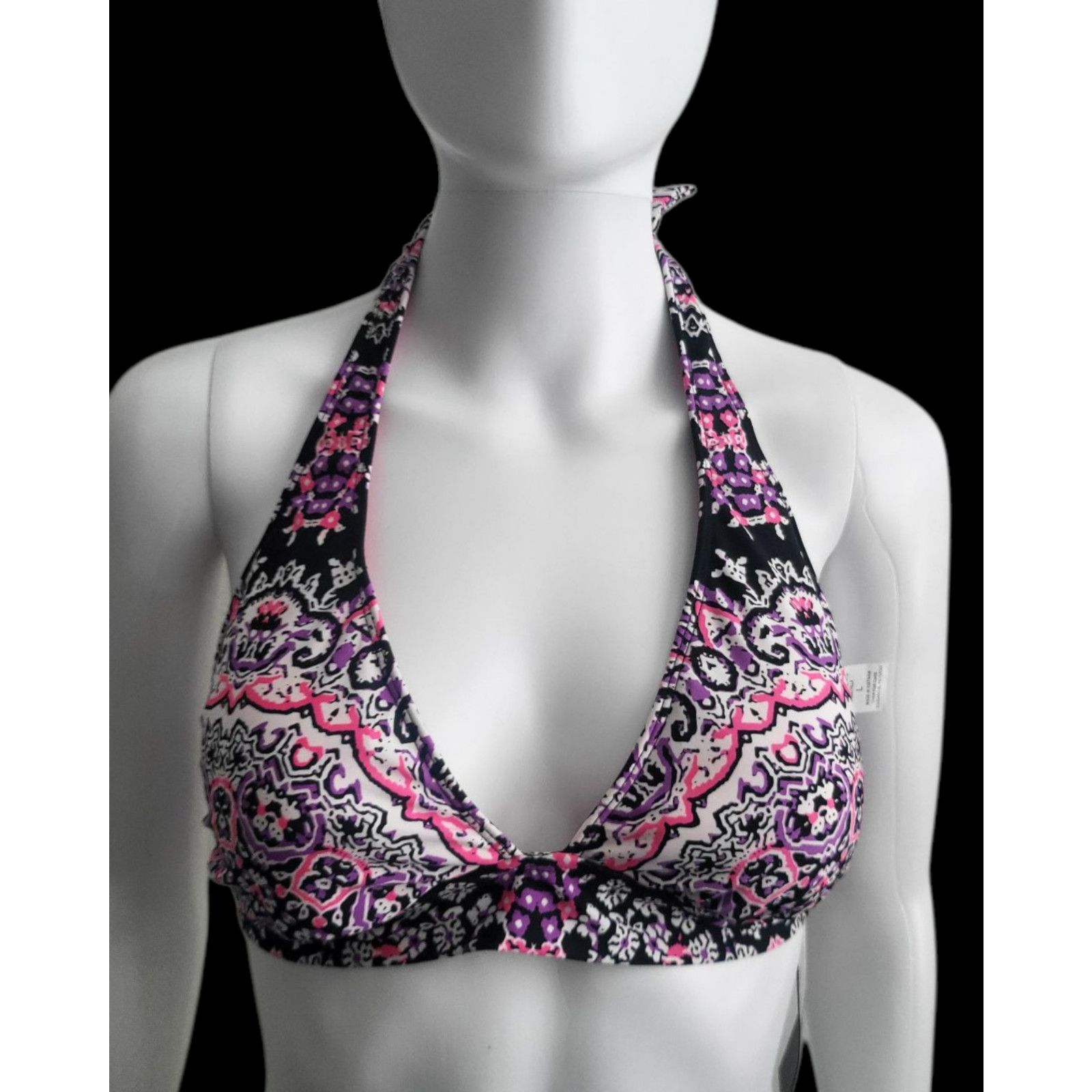 Kenneth Cole NWT KENNETH COLE Reaction Womens Mandala Halter Bikini Top Size L / US 10 / IT 46 - 2 Thumbnail
