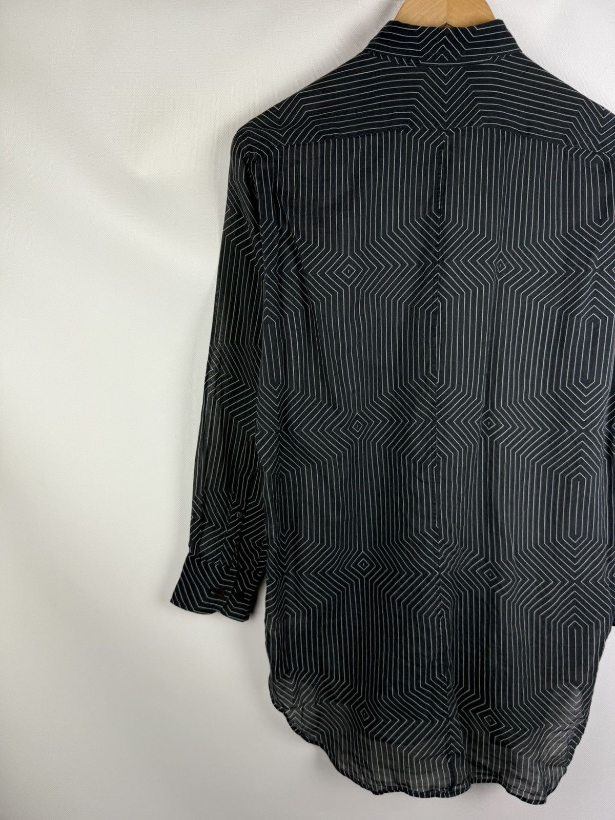Dries Van Noten Dries Van Noten Geometric Patter Long Sleeve Shirt Dress Size XS / US 0-2 / IT 36-38 - 14 Thumbnail