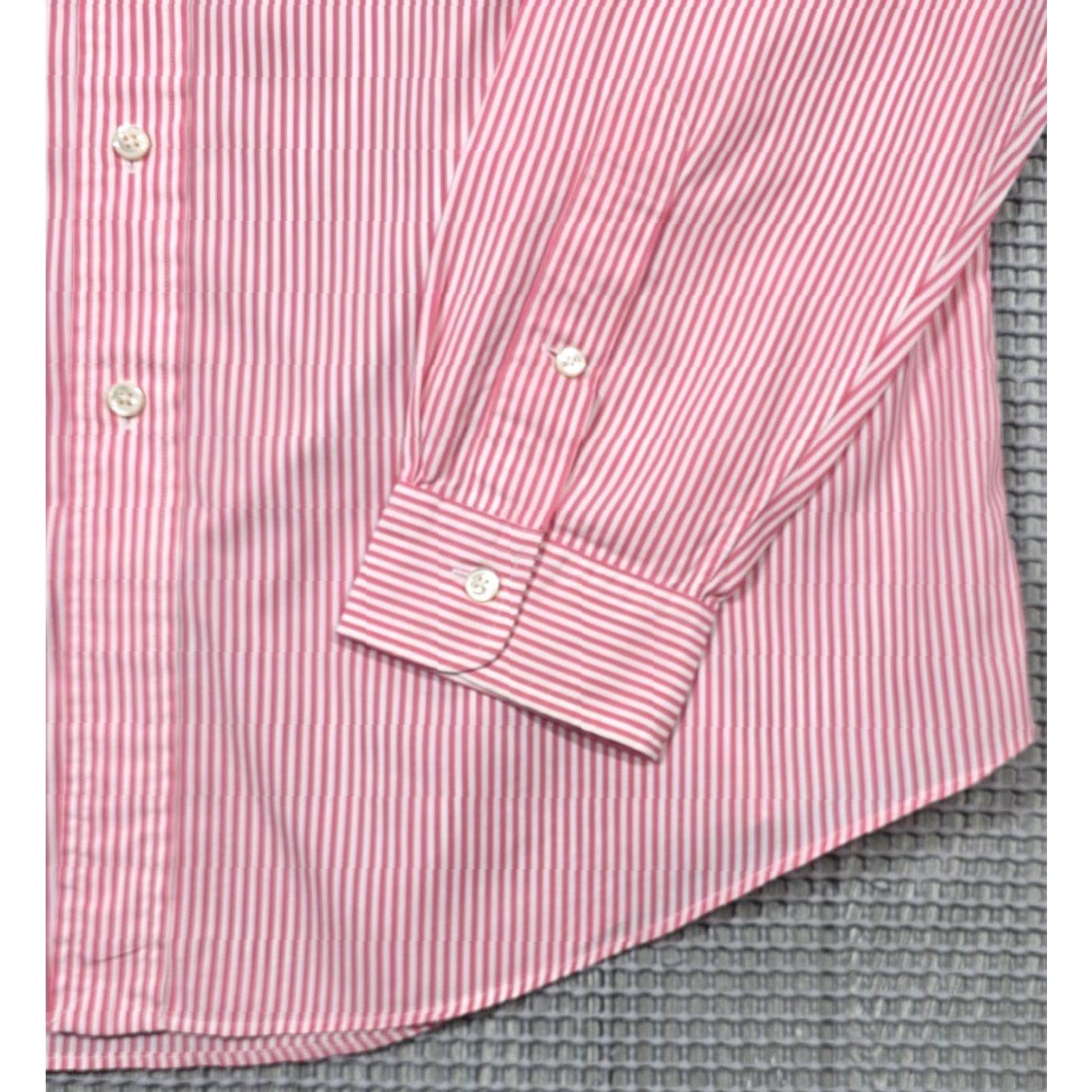 Polo Ralph Lauren VINTAGE Polo Ralph Lauren Shirt Mens 17.5 Pink Stripe Poplin Bengal Long Sleeve Button-Up Knit? Size US XXL / EU 58 / 5 - 4 Thumbnail