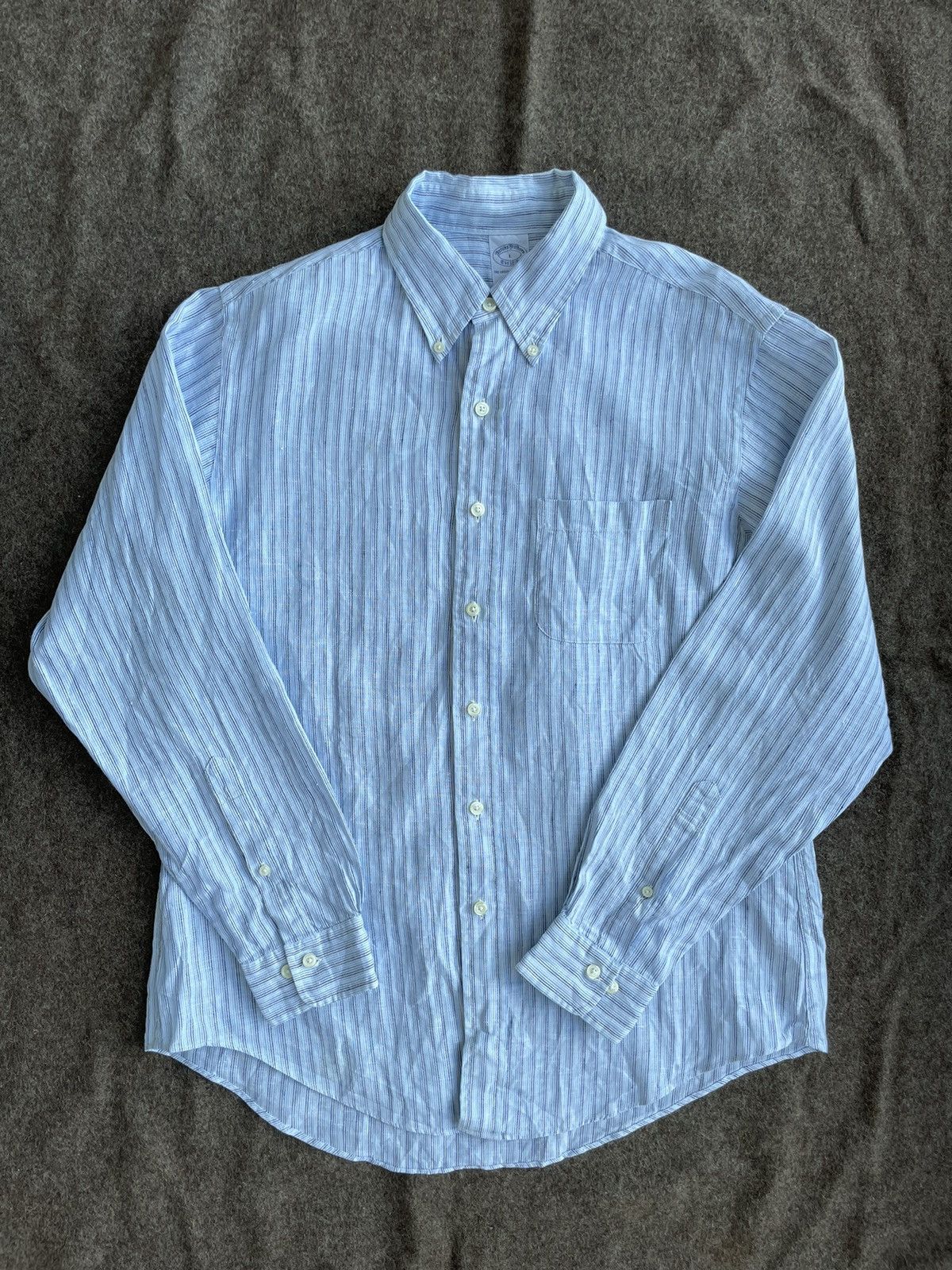 Brooks Brothers Brooks Brothers Linen Shirt Size US L / EU 52-54 / 3 - 3 Thumbnail