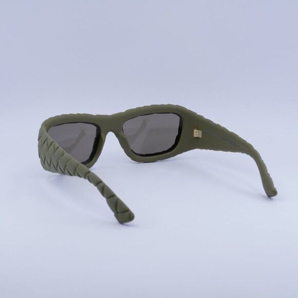 Bottega Veneta Bottega Veneta BV1303S 002 Sunglasses Olive Square Frame Size ONE SIZE - 6 Thumbnail