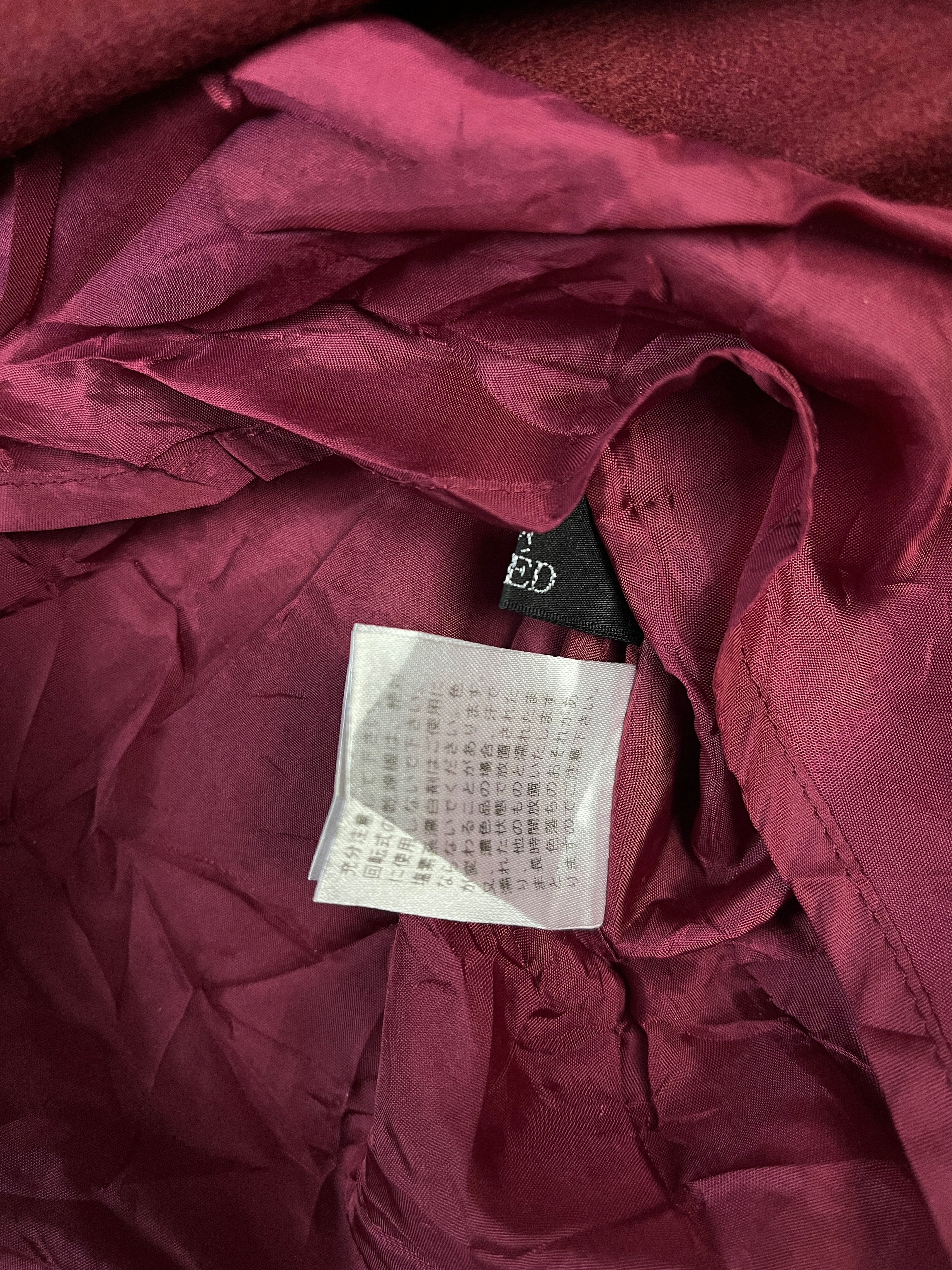 Yohji Yamamoto Ined Red Wool Skirt Size 26" / US 2 / IT 38 - 7 Thumbnail