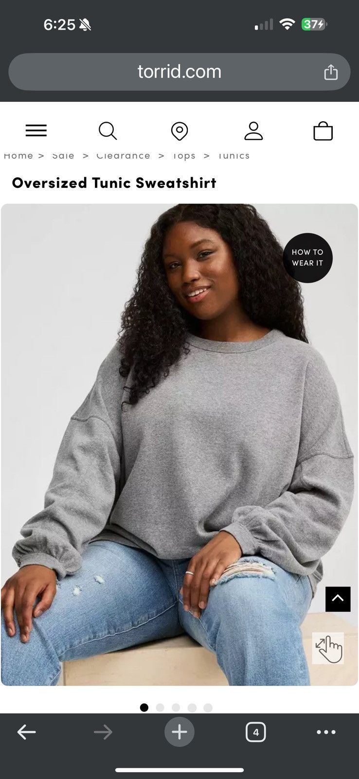 Torrid Oversized Tunic Sweatshirt Size 4XL / US 24-26 - 3 Thumbnail
