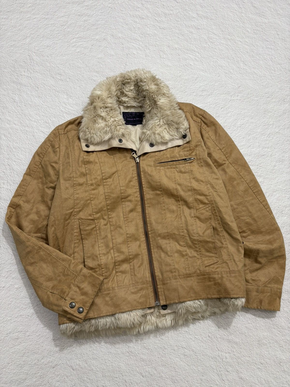 CABANE de ZUCCa 2000s Cabane de zucca by issey miyake fur jacket Size US L / EU 52-54 / 3 - 4 Thumbnail
