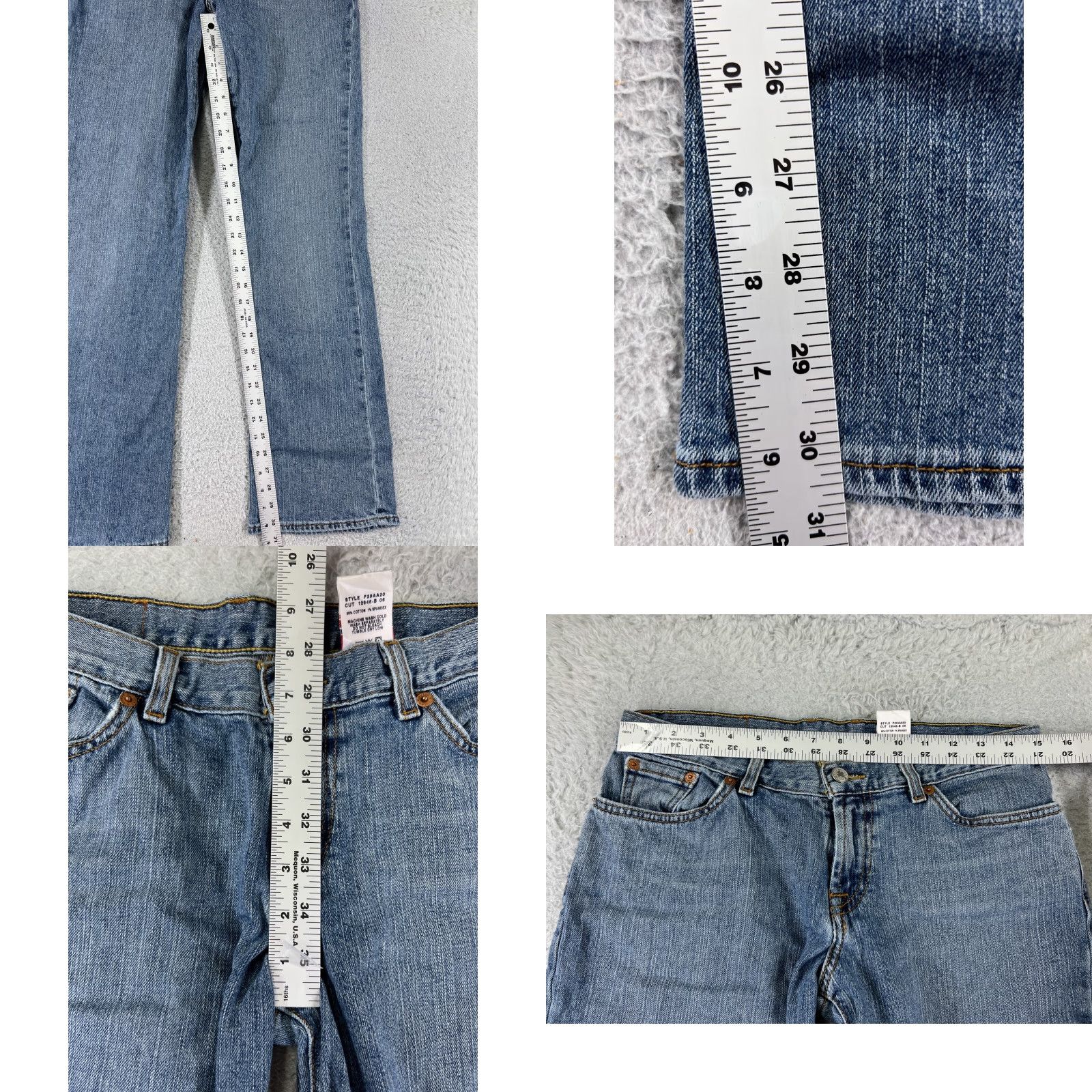 Lucky Brand VINTAGE Lucky Brand Jeans Women 6 Blue Denim Flare 5-Pocket Design Regular Cotton Blend Size 28" / US 6 / IT 42 - 7 Thumbnail