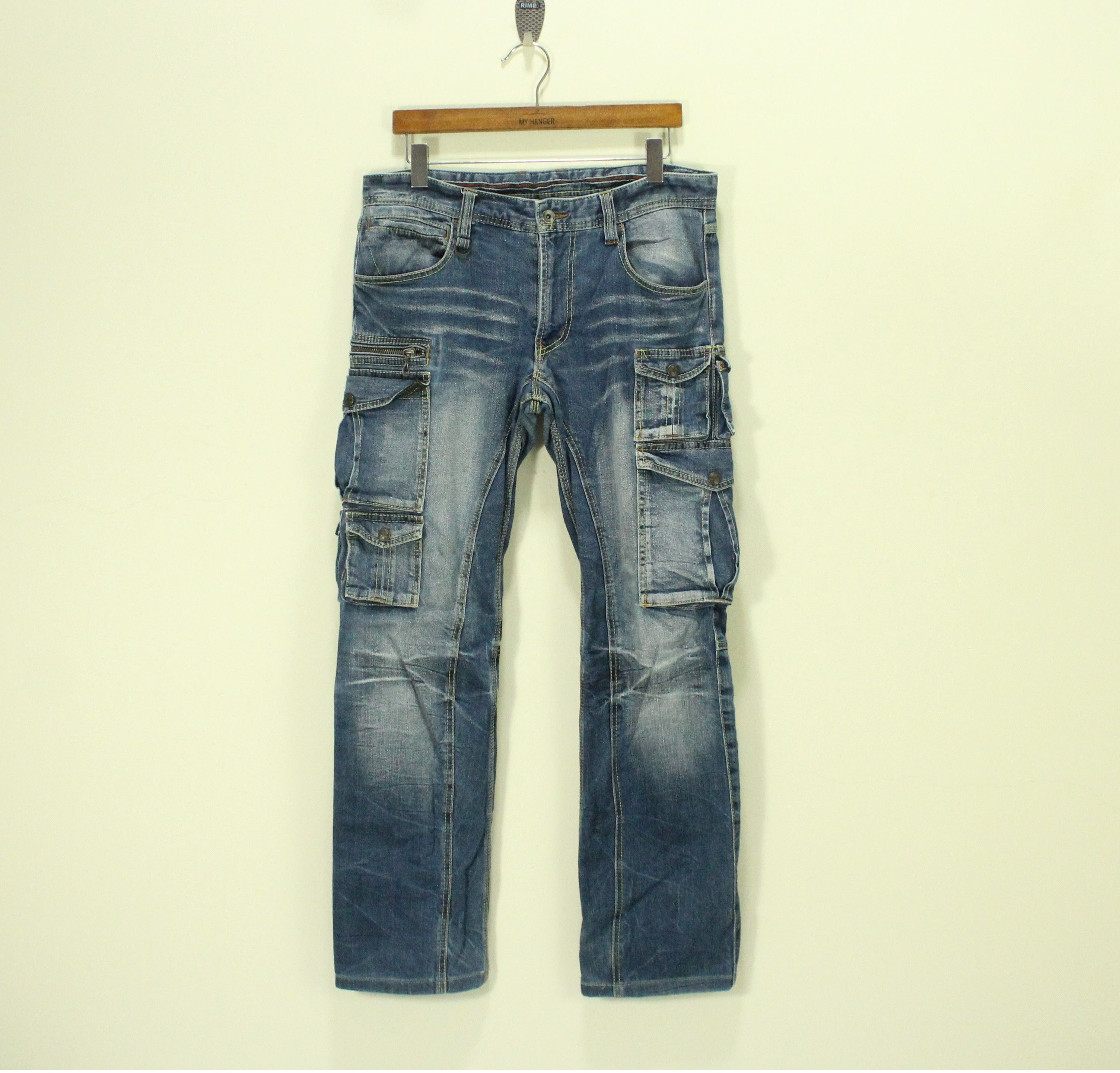 If Six Was Nine SICK 🔥 13 Pockets NICOLE CLUB FOR MEN Denim Stretchy Size US 33 - 5 Thumbnail