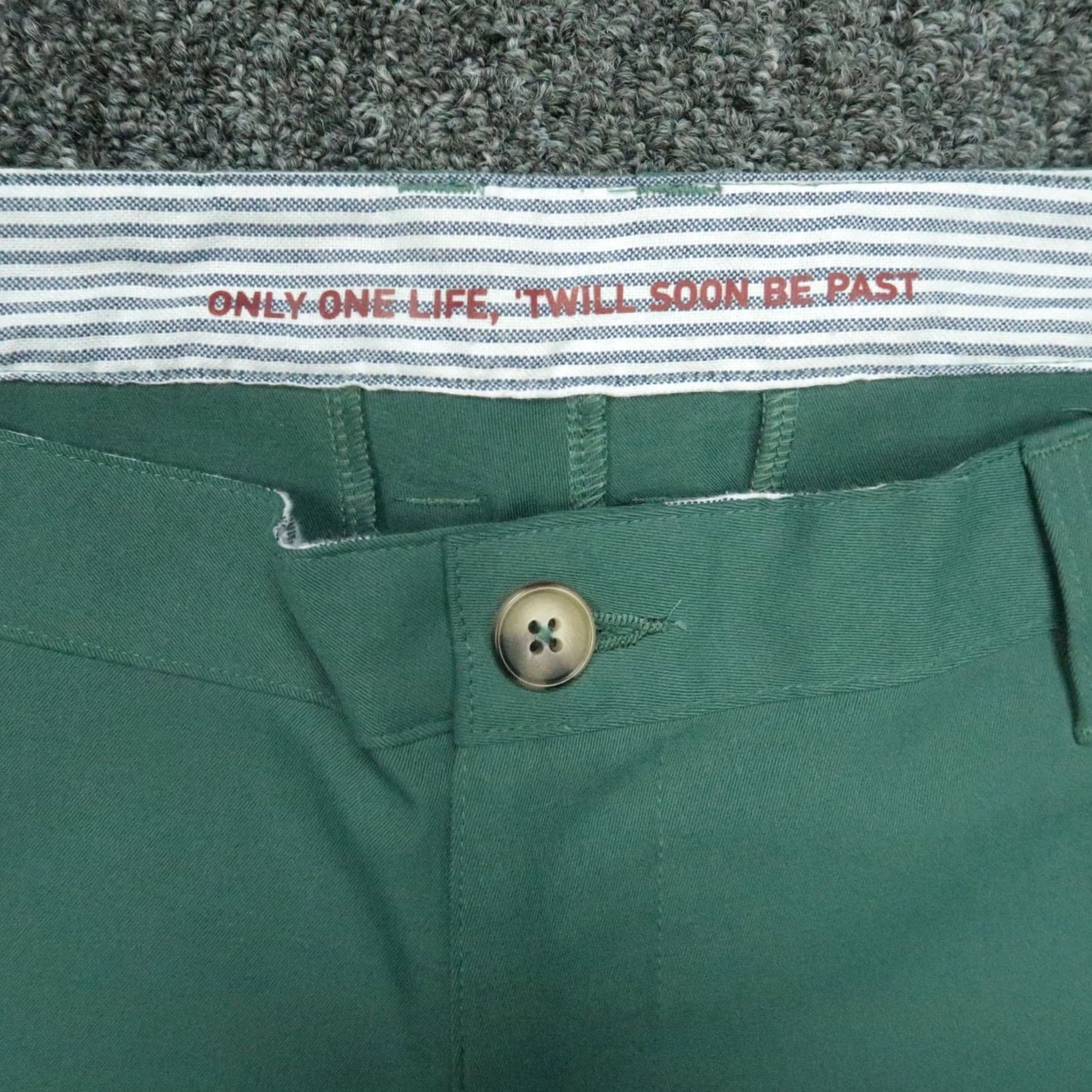 Rhone Rhone Pants Mens 34x34 Green Tech Performance Chino Stretch Flat Front Trouser Size US 34 / EU 50 - 3 Thumbnail