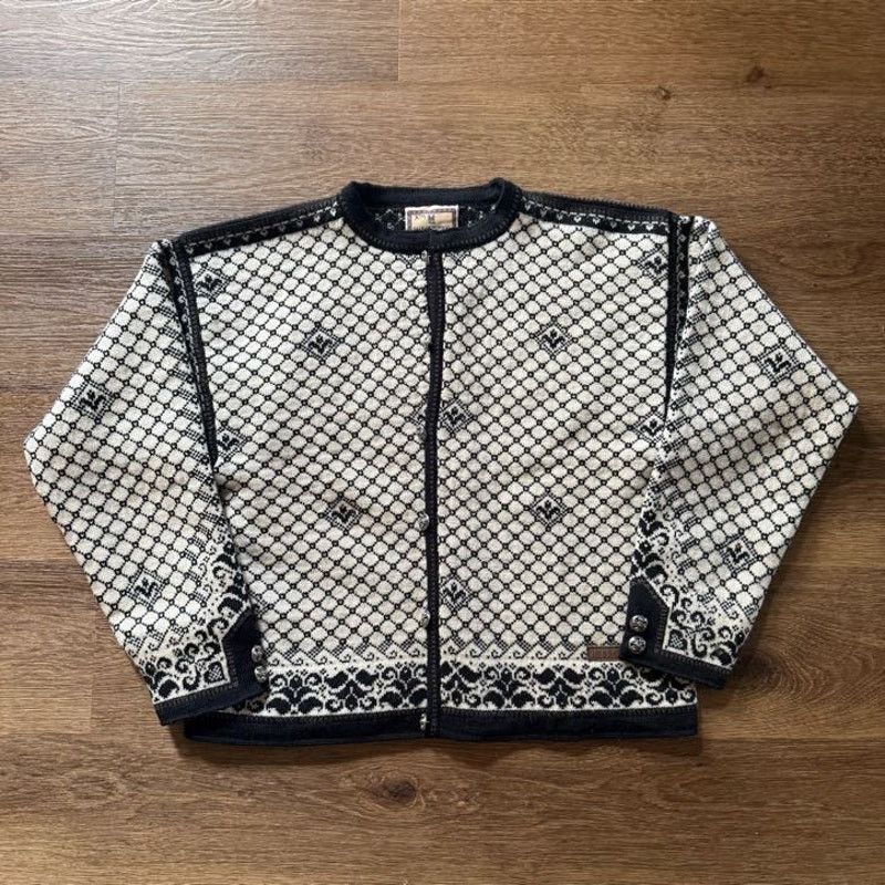 Dale Of Norway Vintage Dales of Norway B&W Knit Sweater Size XL / US 12-14 / IT 48-50 - 1 Thumbnail