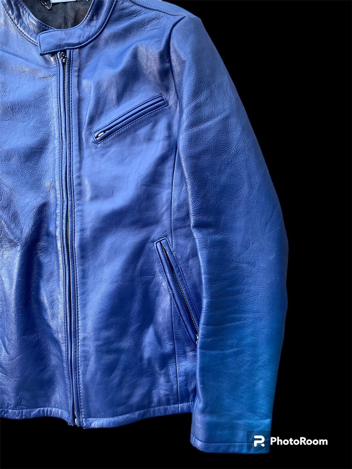 GOSTAR DE FUGA blue leather jacket Size US S / EU 44-46 / 1 - 3 Thumbnail
