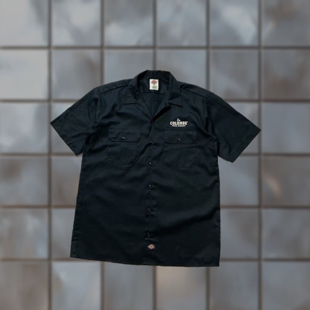 Dickies VINTAGE Dickies La Colombe Coffee Workshop Wanna Grab A Coffee Button S/S Work Shirt MD Size US M / EU 48-50 / 2 - 1 Thumbnail