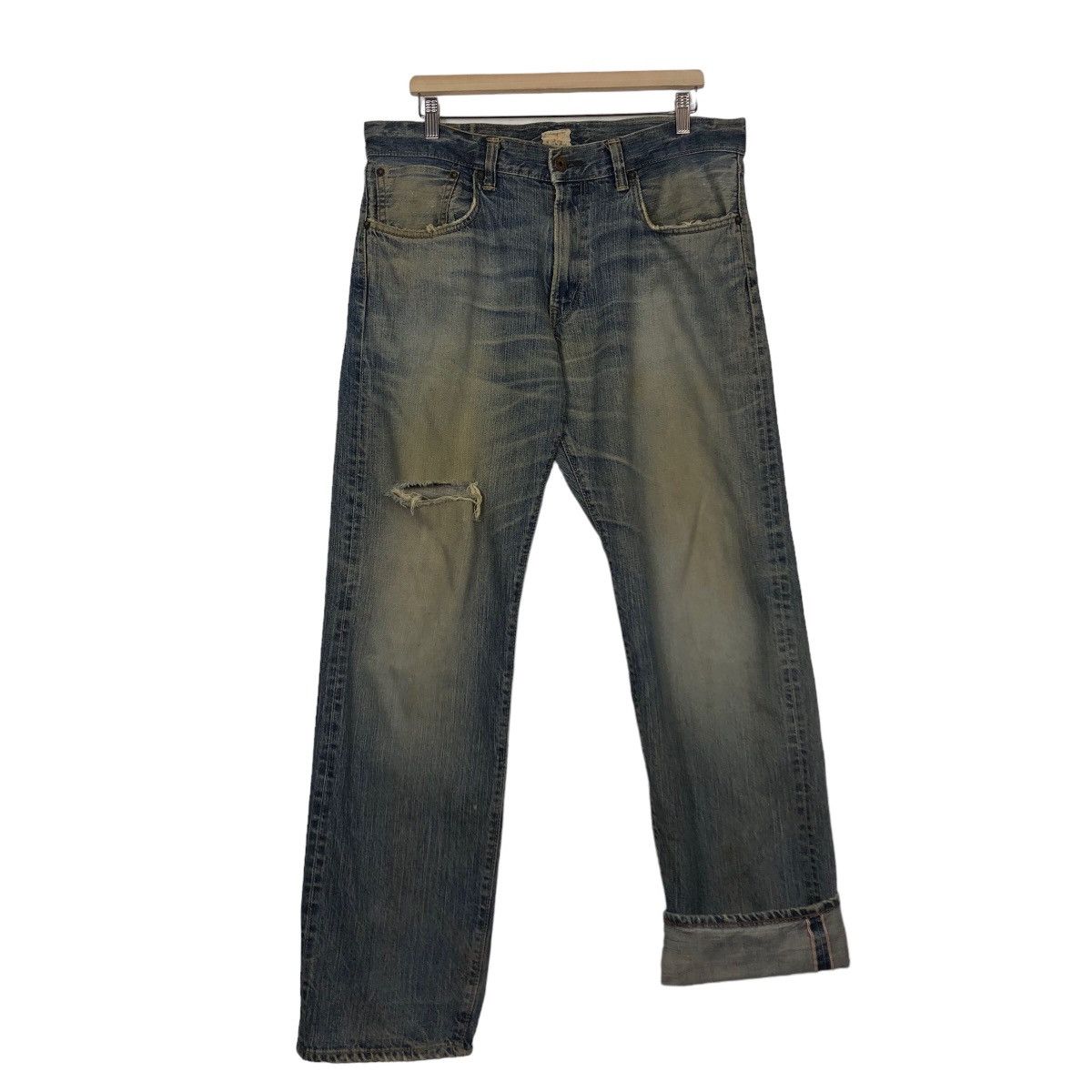 Japanese Brand 🔥90’s Distressed Denim Jeans Edwin Lot 505 Made in Japan Size US 38 / EU 54 - 11 Thumbnail
