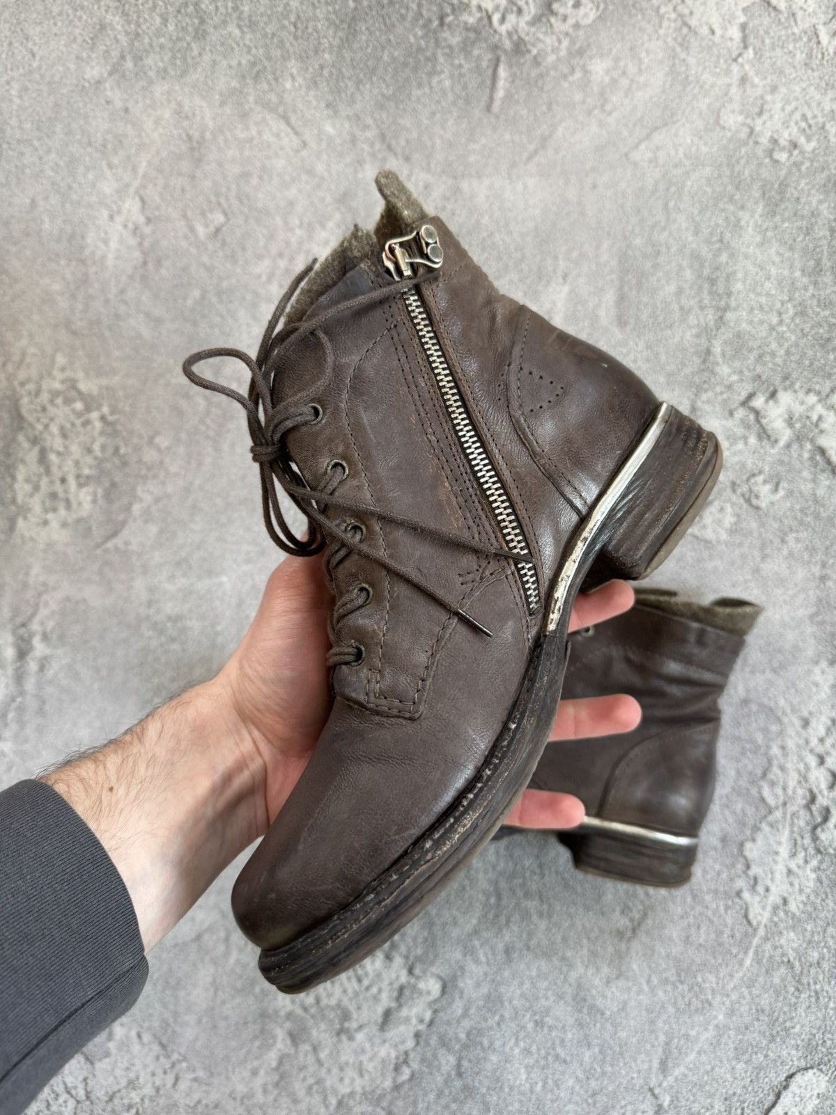 A.S.98 × Vintage AS98 A.S.98 Airstep 37 leather zip biker shoes boots cowboy Size US 7 / IT 37 - 8 Thumbnail