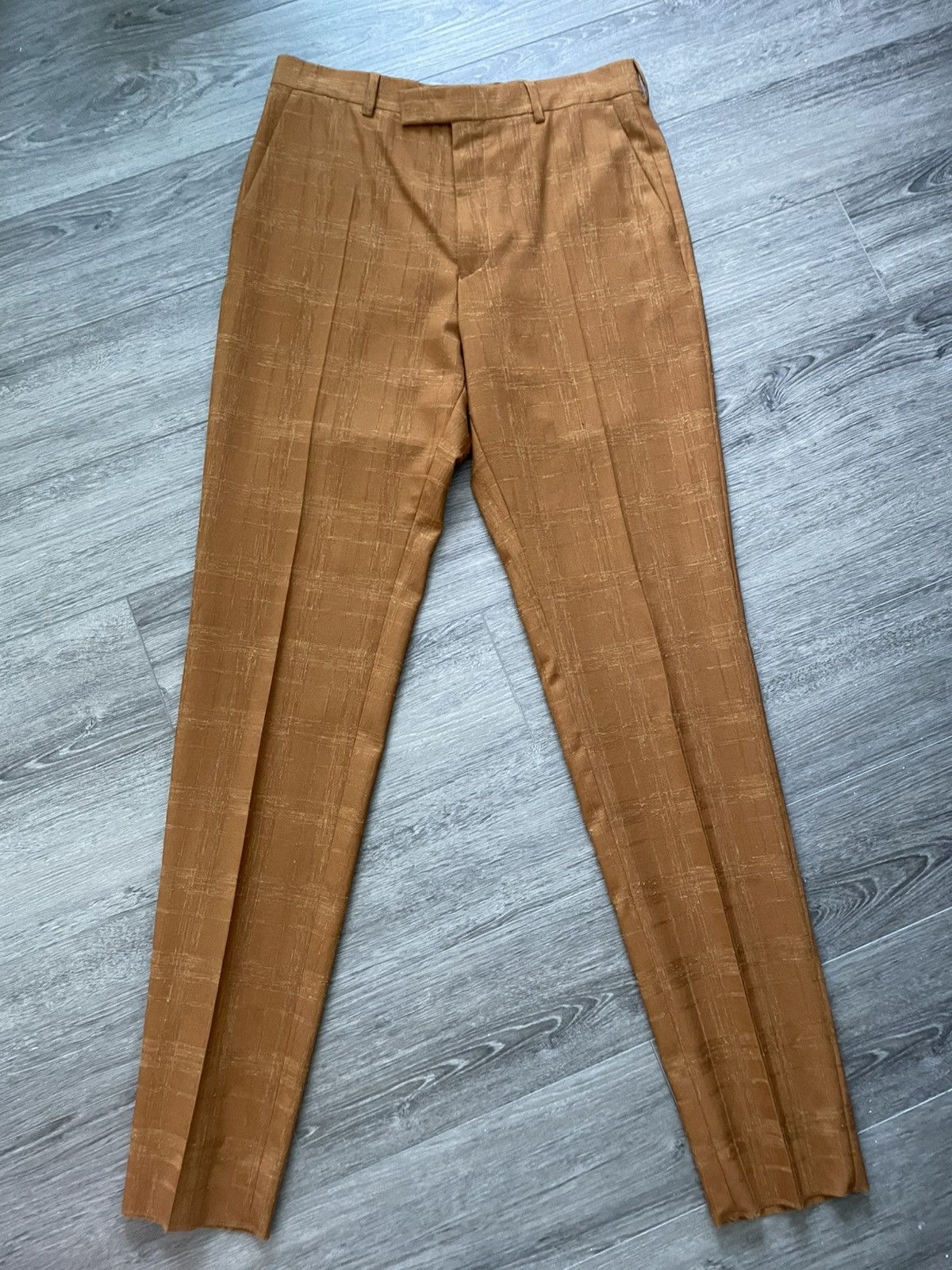 Paul Smith Orange/Rust Wool Check Trouser Size US 32 / EU 48 - 2 Thumbnail