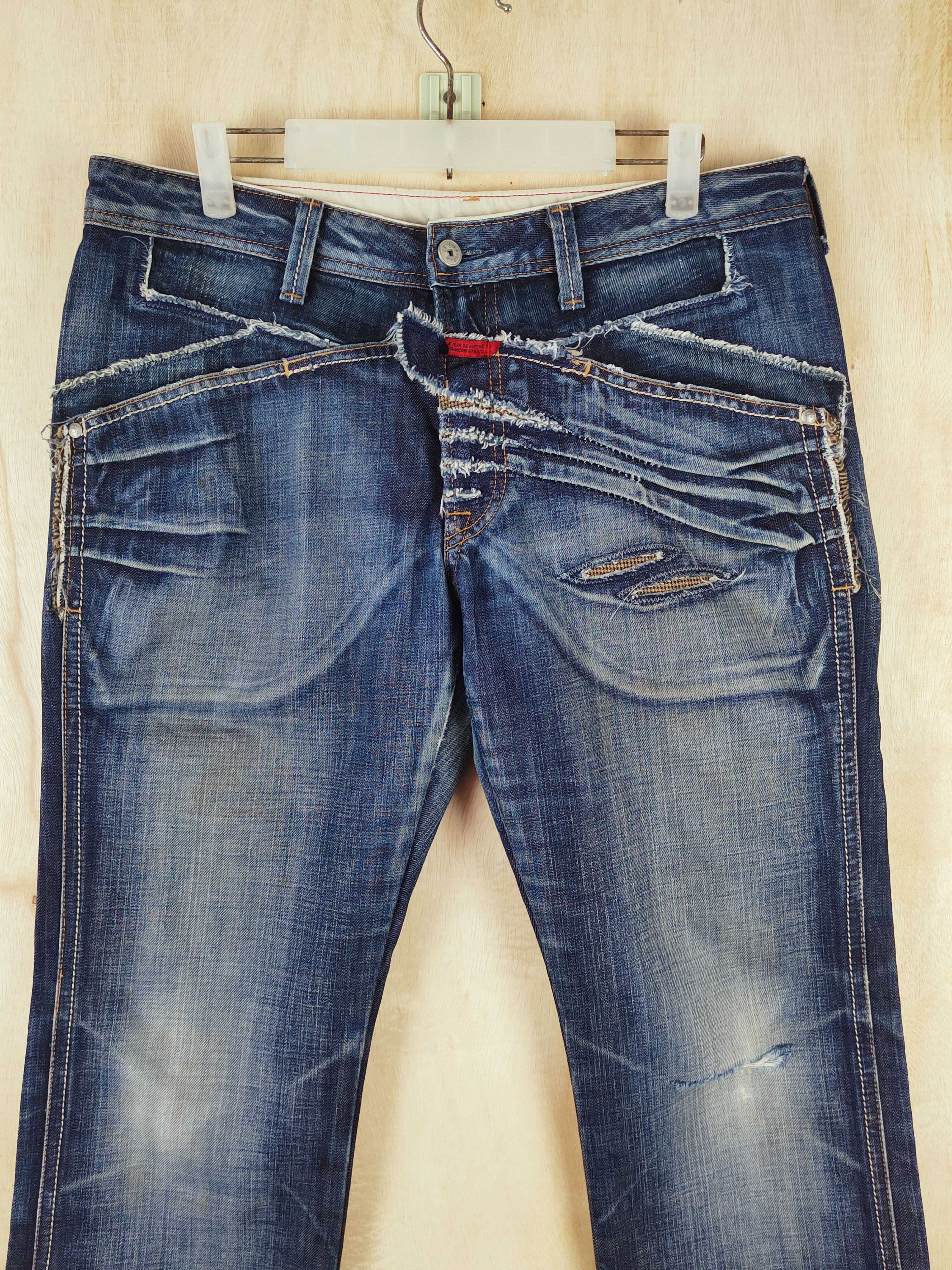 Marithe + Francois Girbaud Marithe Francois Girbaud Blue Distressed Ripped Jeans #S2671 Size US 34 / EU 50 - 2 Thumbnail