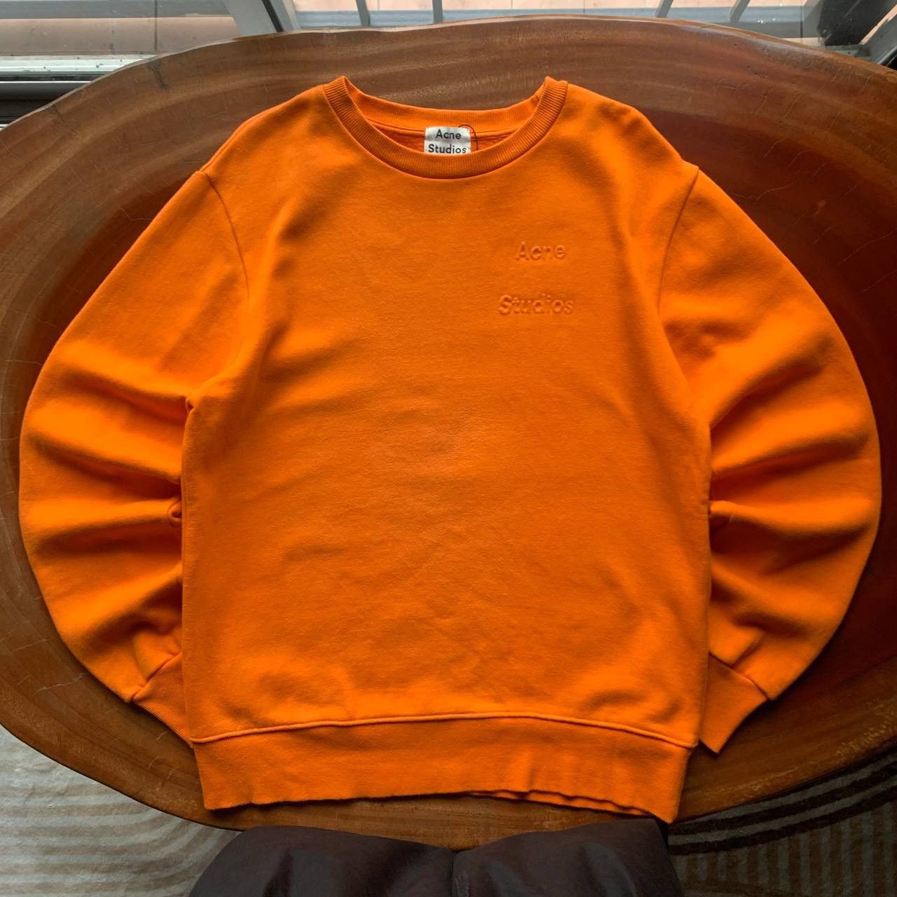 Acne Studios College Slogan PAW14 Orange Sweatshirt