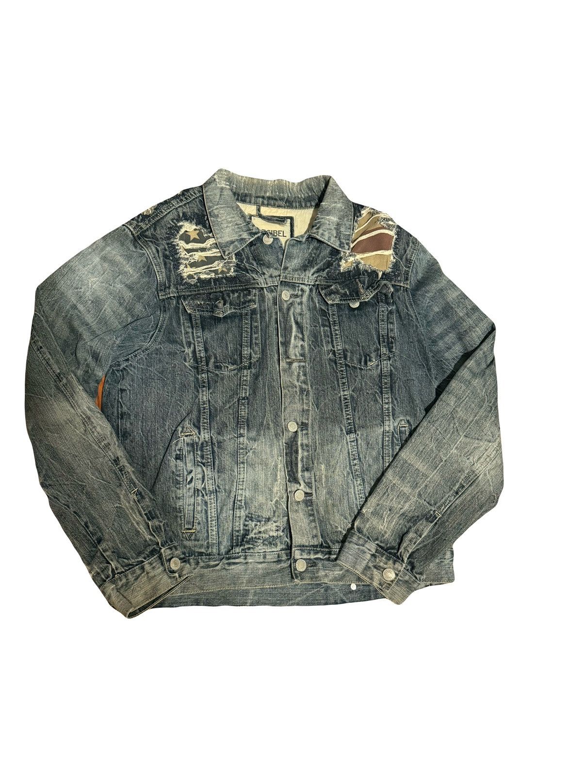 Decibel Vintage American Flag Denim Jacket Size US XL / EU 56 / 4 - 1 Thumbnail