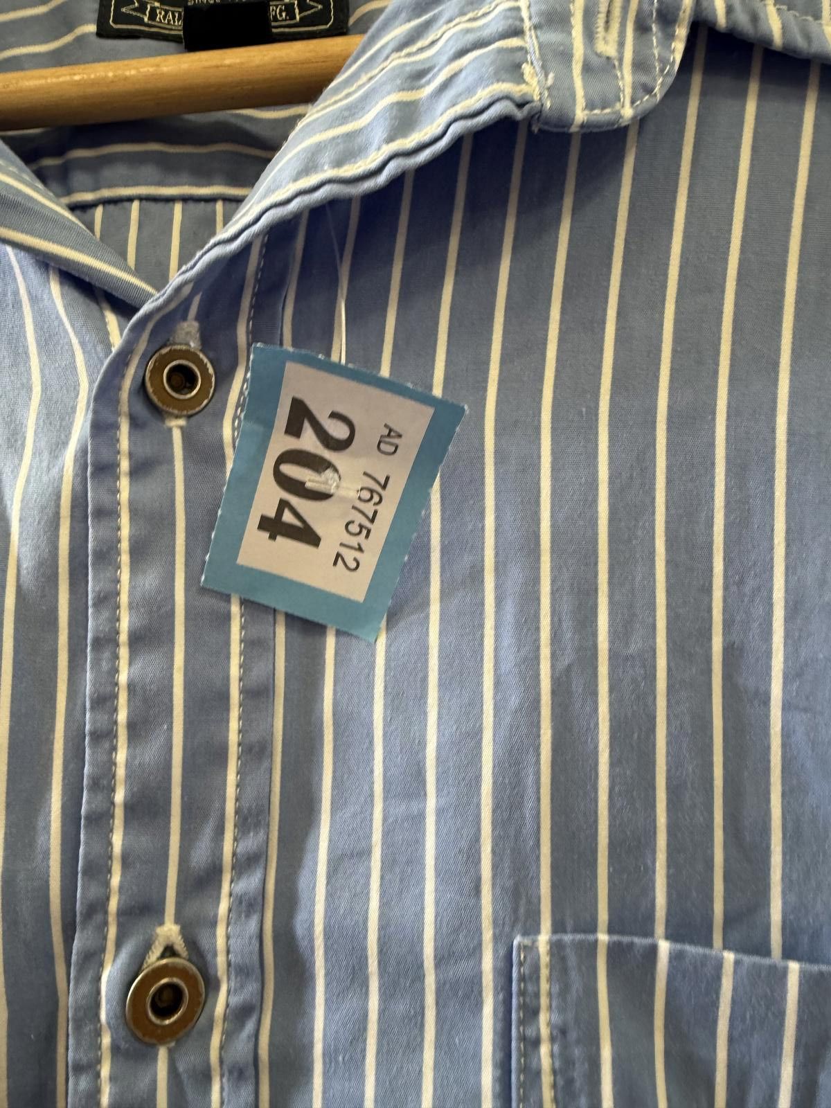 Designer Polo Jeans Company Men's Casual Button-Down Shirt XL Blue & Size US XL / EU 56 / 4 - 2 Thumbnail