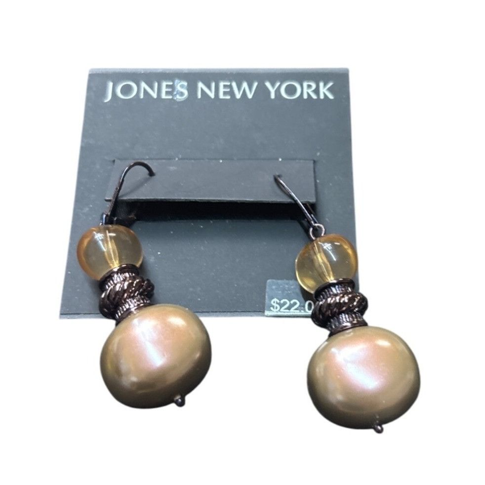 Jones New York Jones New York Dangle Earrings With Faux Pearl & Glass Beads Size ONE SIZE - 10 Thumbnail