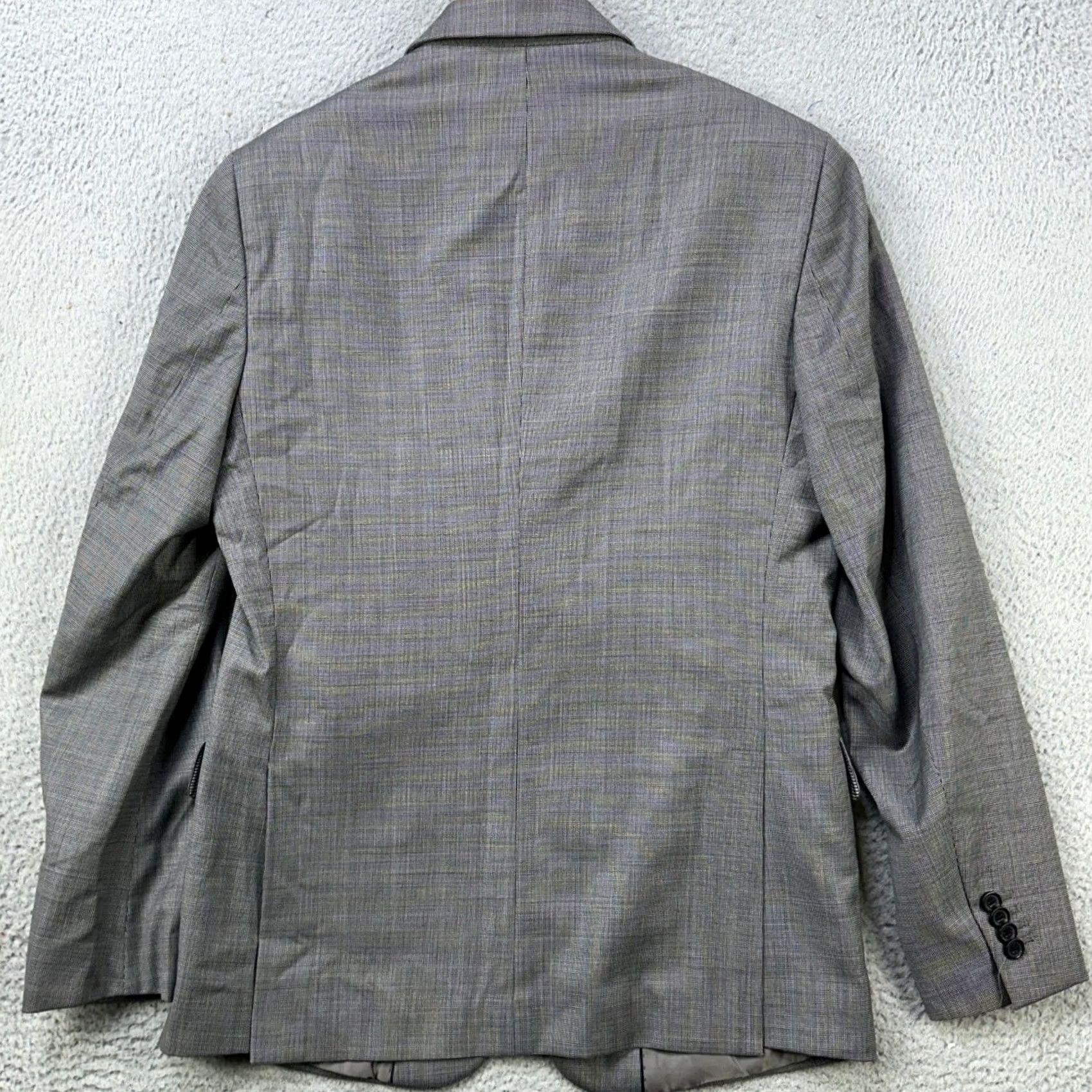 Banana Republic Banana Republic Wool Blend Blazer Sport Coat Mens 40R Light Gray Tailored Fit Size 40R - 3 Thumbnail