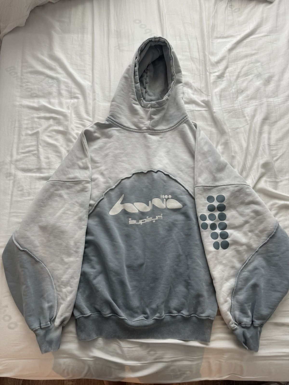 HUNI Design HUNI Design blue and gray hoodie | Grailed