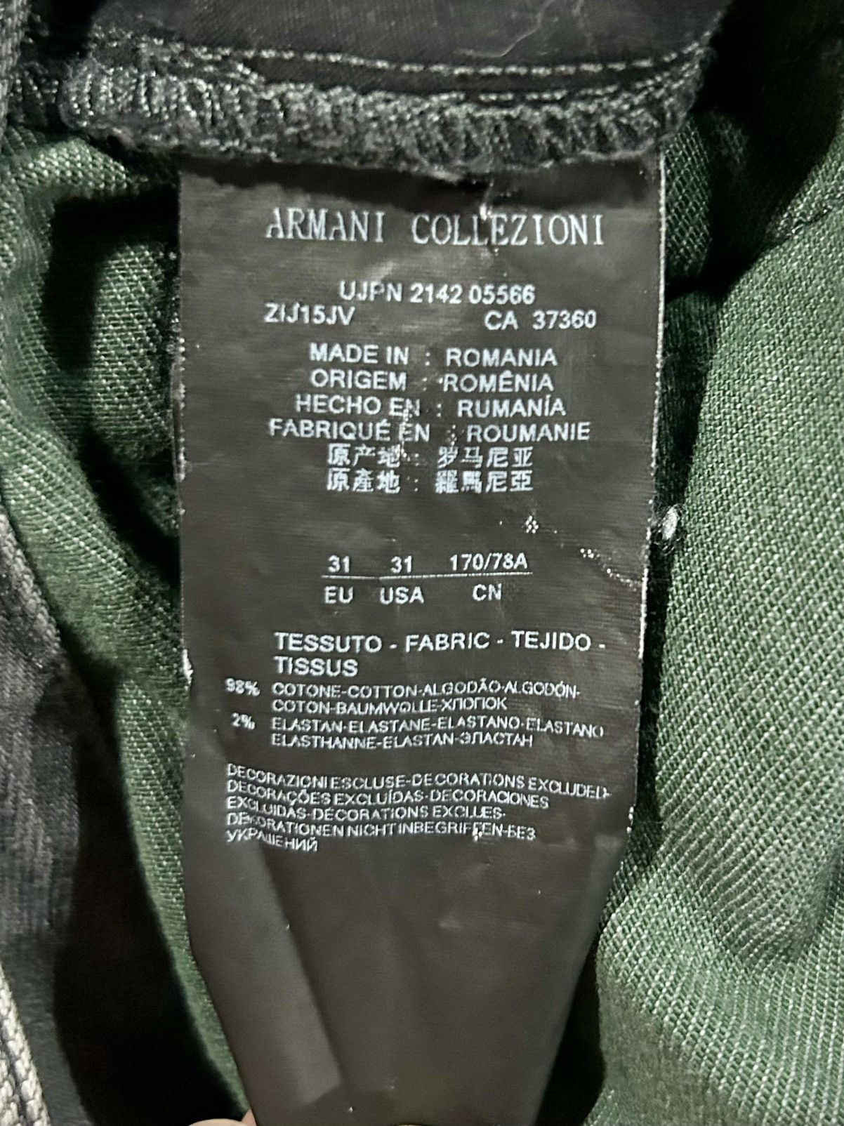 Armani Collezioni Armani Collezioni - Grey Jeans Men’s Slim Fit Denim size 31 Size US 31 - 10 Thumbnail