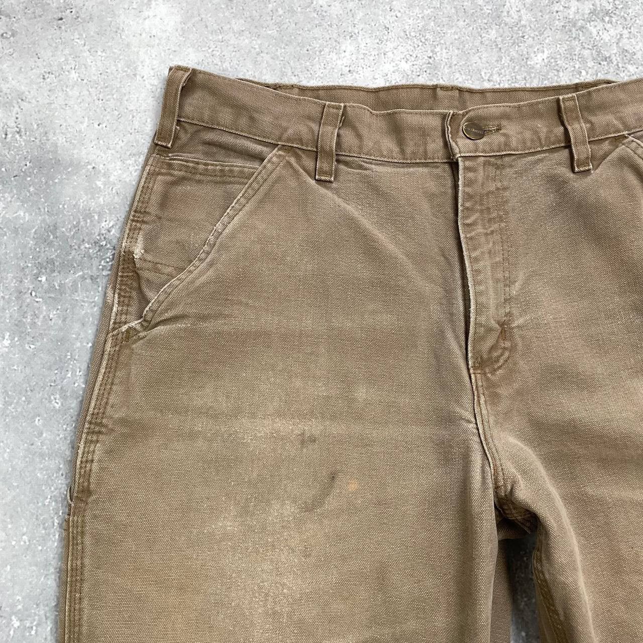 Carhartt Carhartt Carpenter Work Trashed Pants Brown W32 L28.5 Size US 32 / EU 48 - 8 Thumbnail