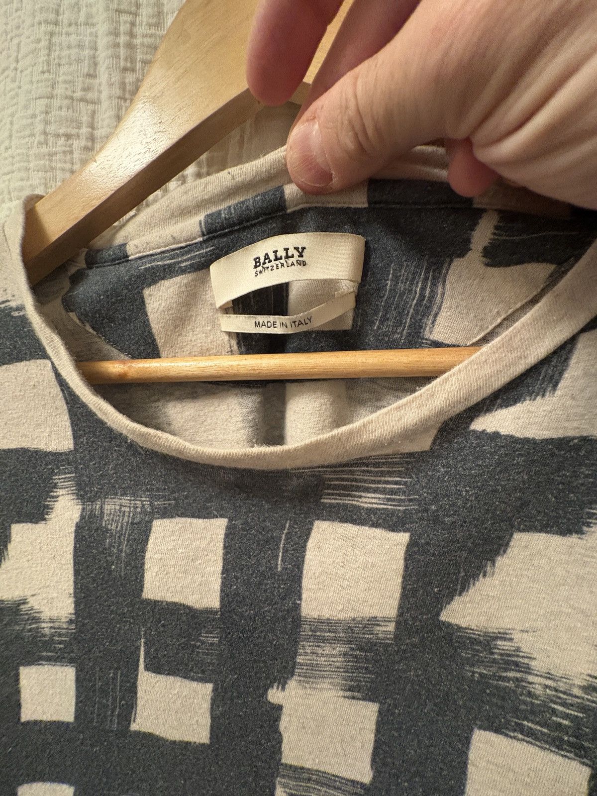 Bally Bally black and white oversized pattern t-shirt Size US M / EU 48-50 / 2 - 6 Thumbnail