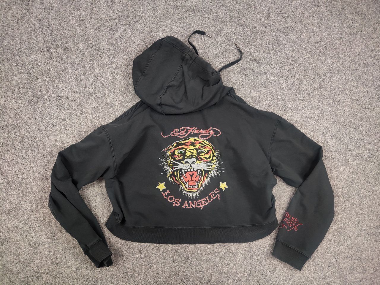 Ed Hardy Ed hardy La Road Tiger Cropped Hoodie Vintage Y2K Style Size L / US 10 / IT 46 - 6 Thumbnail