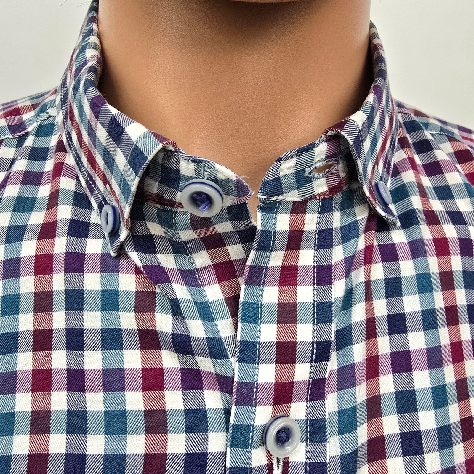 Johnston & Murphy JOHNSTON & MURPHY Shirt Men XL Contrast Flip Cuff Check Size US XL / EU 56 / 4 - 9 Thumbnail