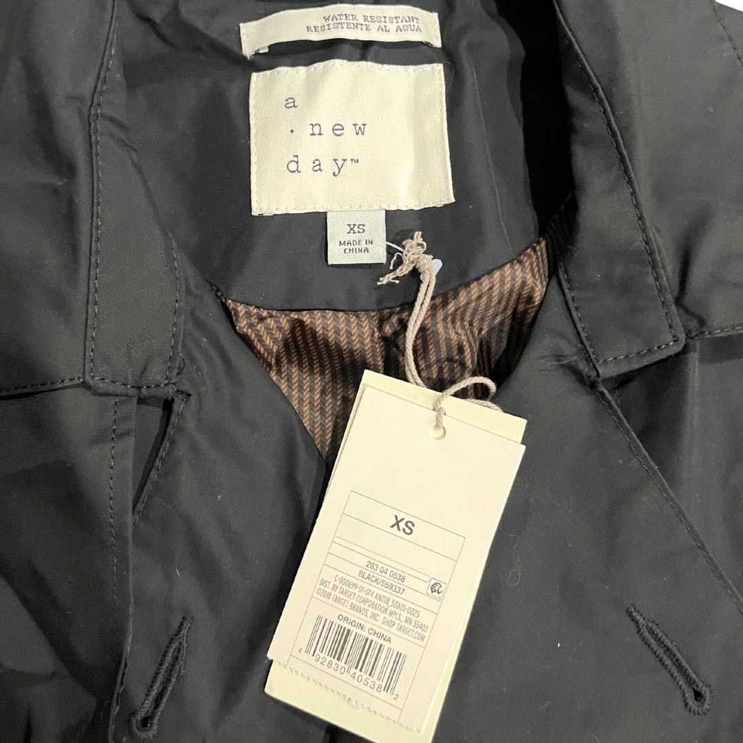 Target Basics A New Day Double Breasted Trench Coat XS Water Resistant NWT Size XS / US 0-2 / IT 36-38 - 3 Thumbnail