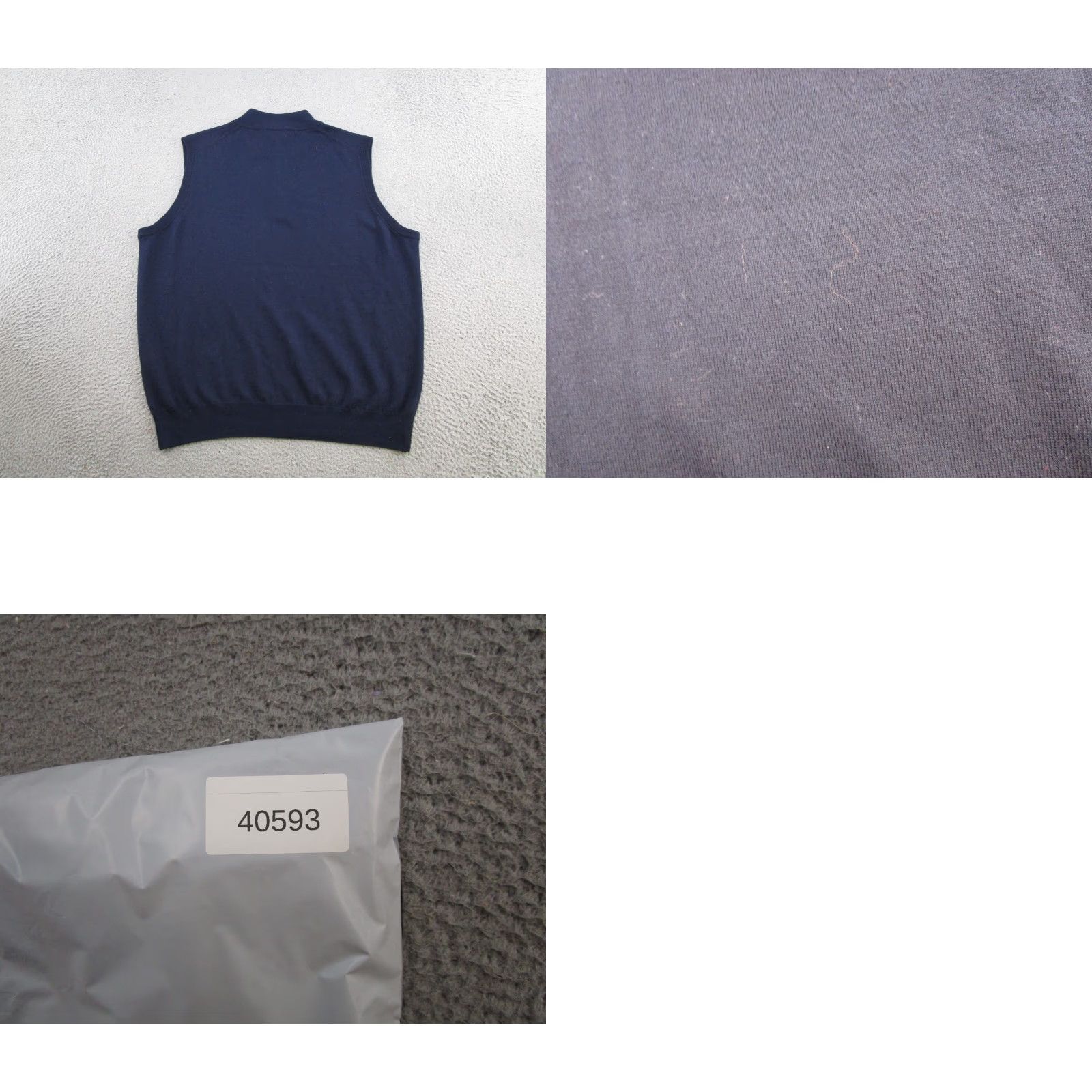 Peter Millar Peter Millar Vest 1/4 Zip Wool Blue Men’s XL Vest Size US XL / EU 56 / 4 - 8 Thumbnail