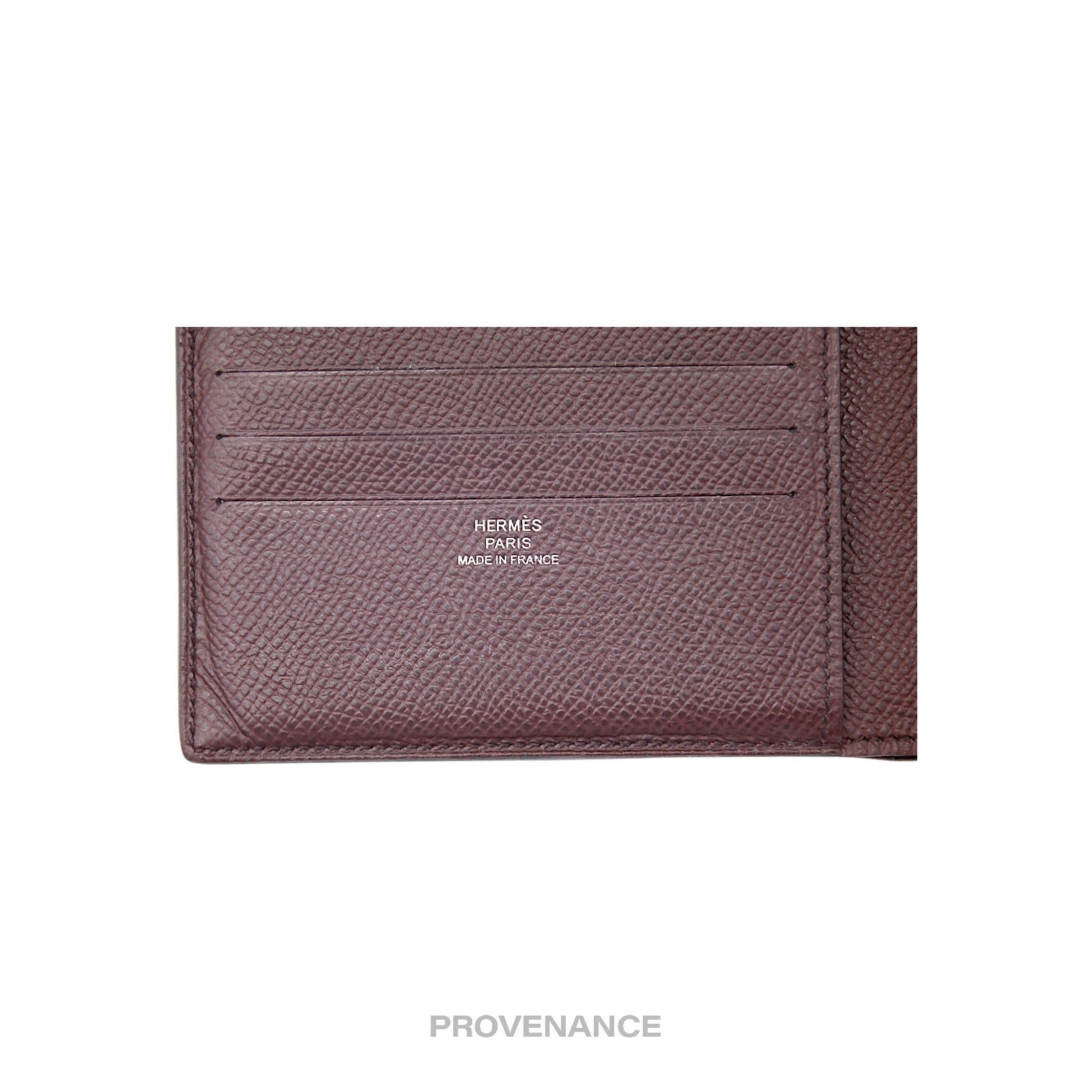 Hermes 🔴 Hermes Citizen Twill Compact Wallet - Bordeaux Epsom Size ONE SIZE - 7 Thumbnail