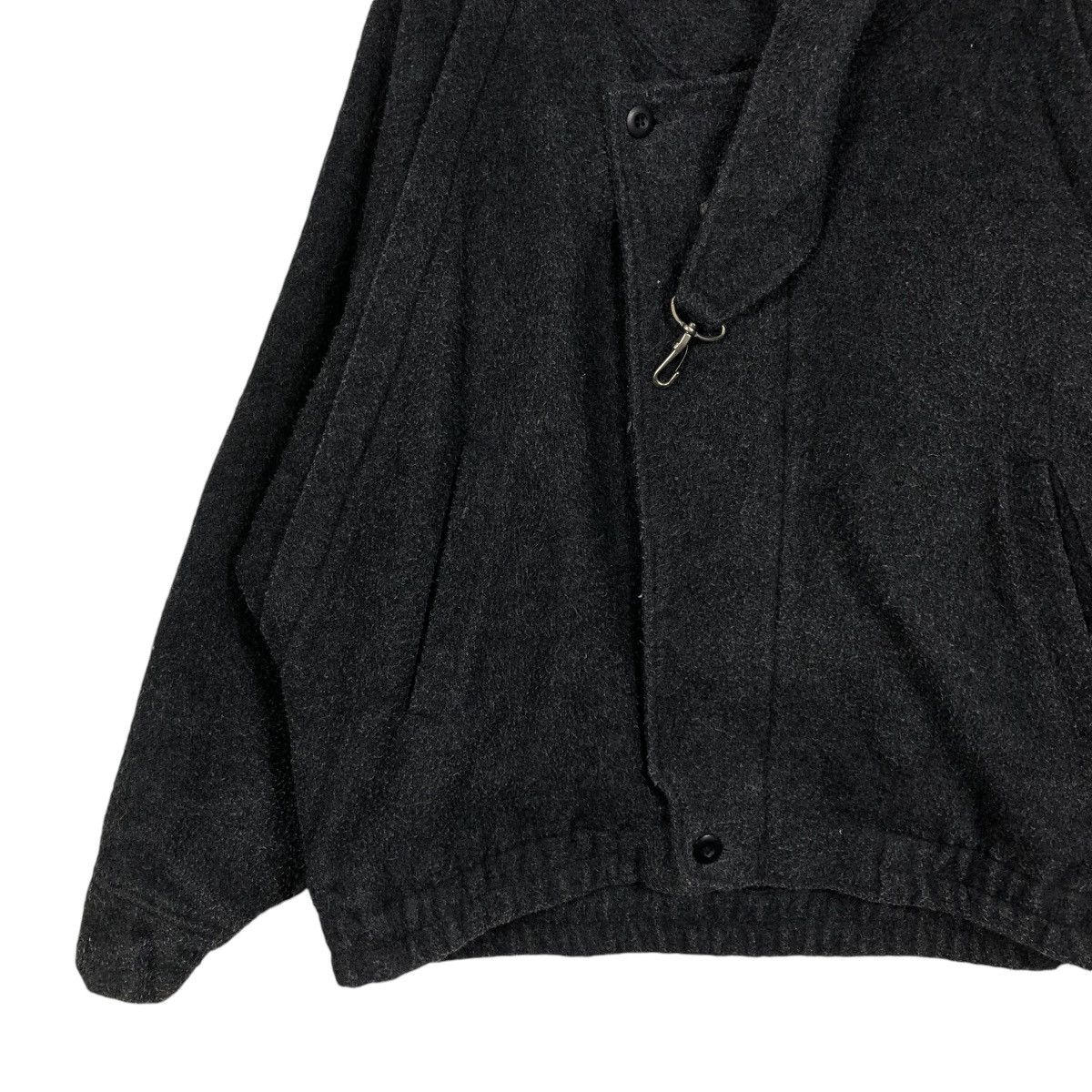Vintage 🔥VINTAGE WOOL BOMBER JACKET BONDAGE HIDDEN COLLAR BIKER Size US M / EU 48-50 / 2 - 6 Thumbnail