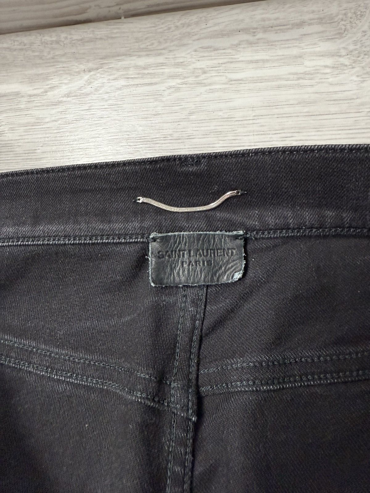 Saint Laurent Paris Saint Laurent Paris Washed Black D02 M/SK-LW Jean Denim Pant Size US 33 - 13 Thumbnail