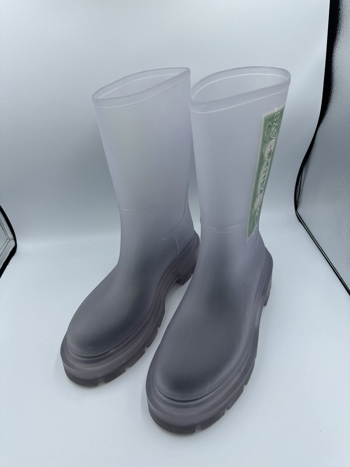 Off-White OFF-WHITE "Reboot Dollar" Rain Boots Transparent 45 US Size US 12 / EU 45 - 9 Thumbnail