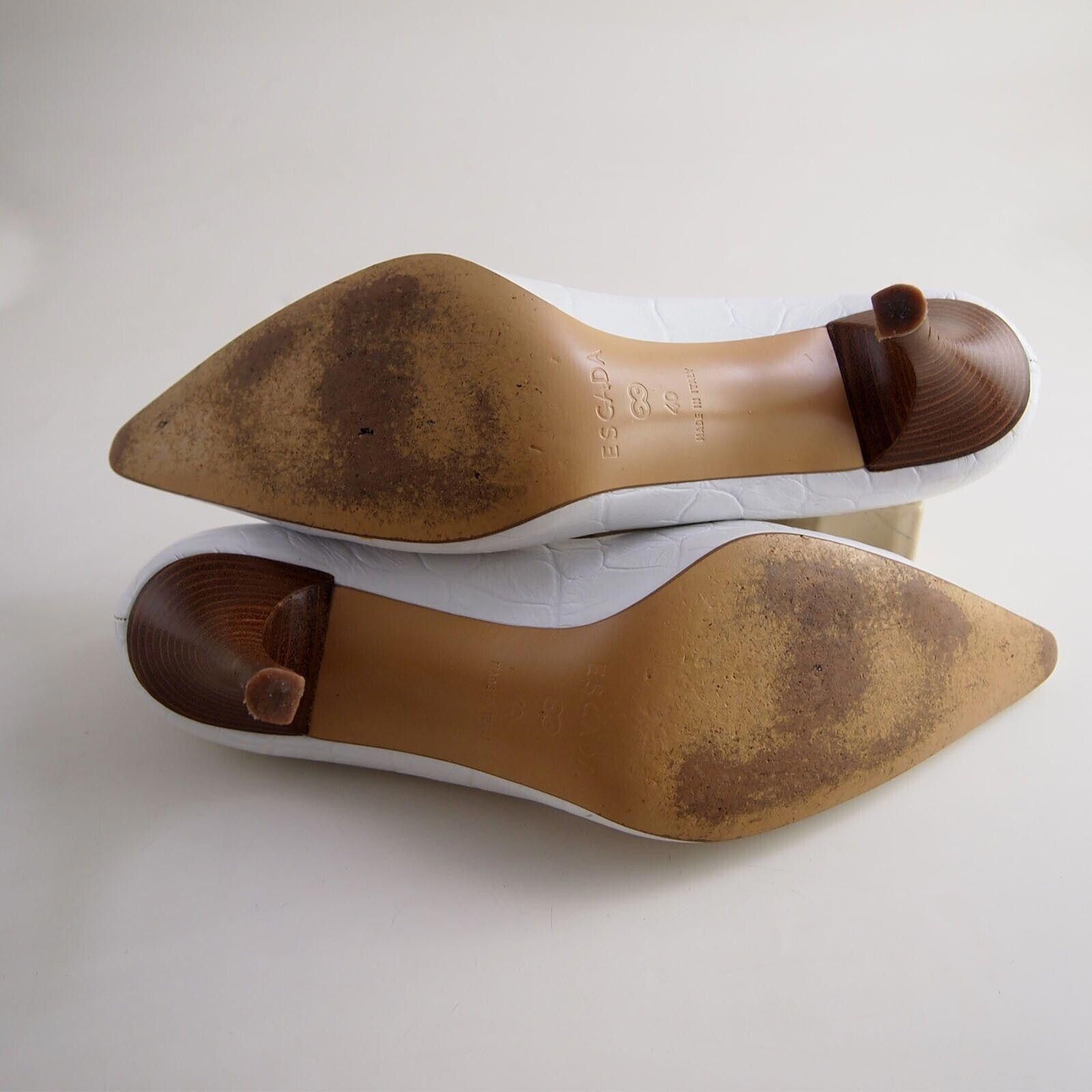 Escada Escada Heels Pointed Toe Embossed Croc Leather US 10 EU 40 Size US 10 / IT 40 - 7 Thumbnail