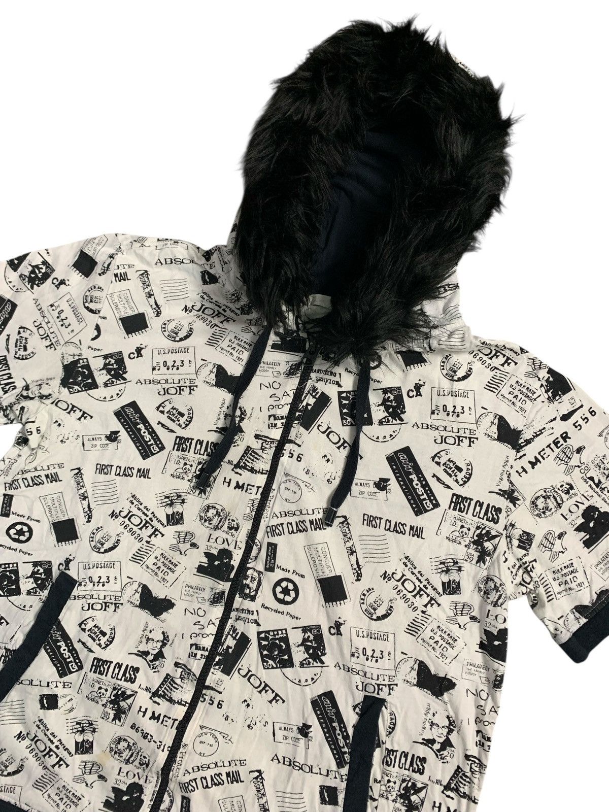 20471120 ABSOLUTE OF JOFF AOP BLACK FUR ZIP HOODIE IFSIX LGB STYLE Size US M / EU 48-50 / 2 - 2 Thumbnail