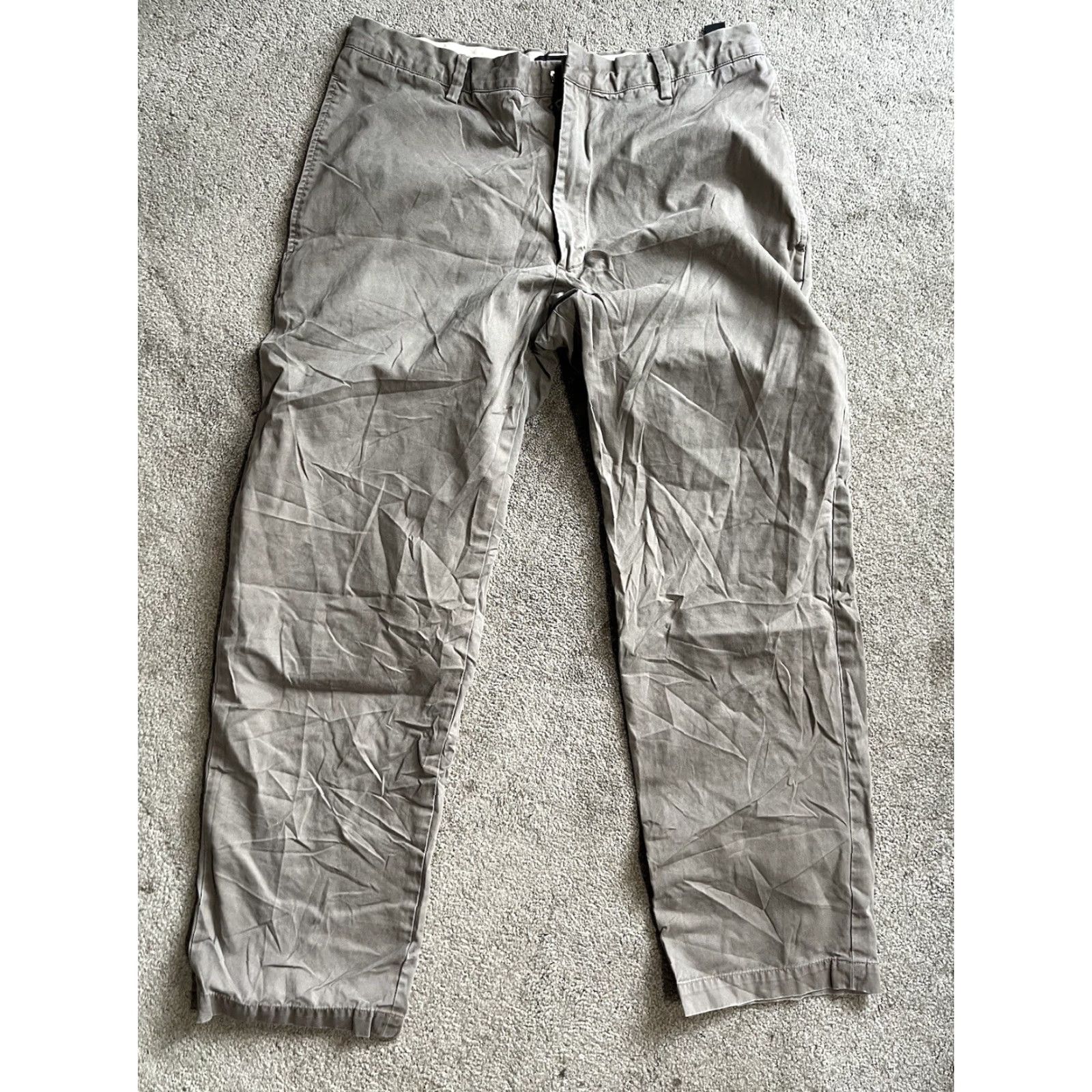Banana Republic Banana Republic Mens Straight Fit Gavin Chino Pants 36x32 Gray Distressed Size US 36 / EU 52 - 3 Thumbnail