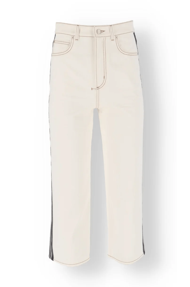 Alexander McQueen o1y0325 Denim Pant in White Size 26" / US 2 / IT 38 - 1 Thumbnail