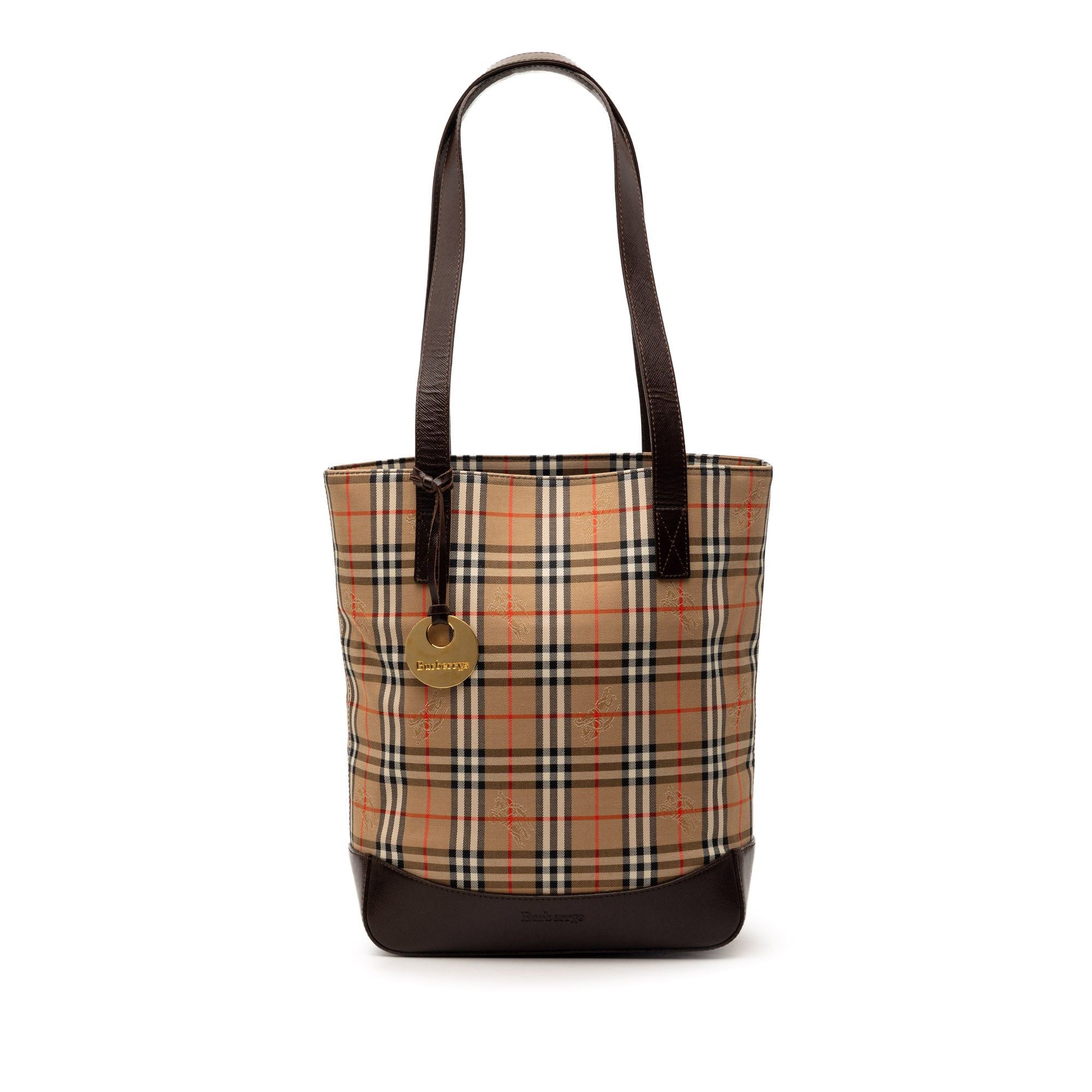 Burberry Haymarket Check Canvas Tote Size ONE SIZE - 1 Thumbnail
