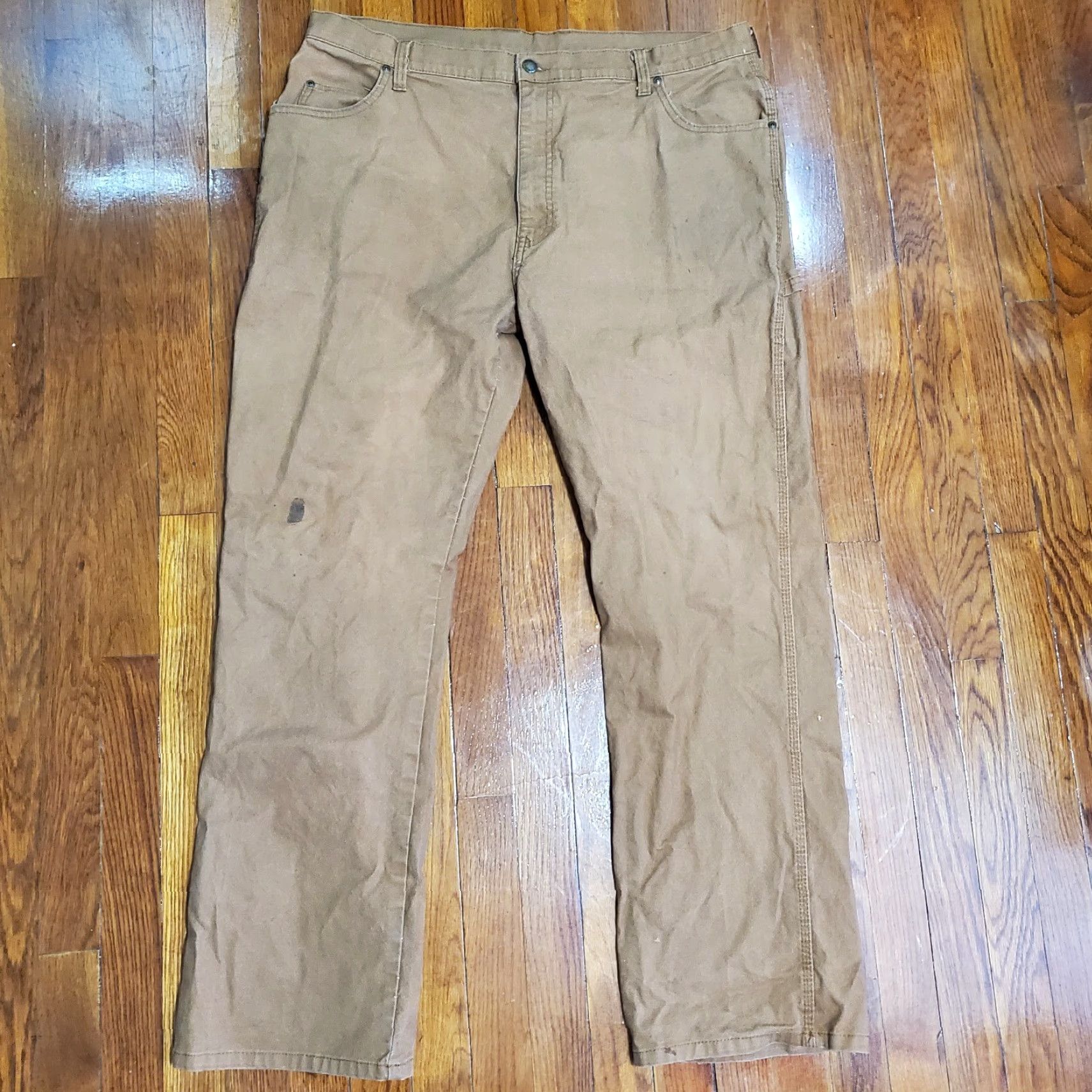 Dickies Dickies Jeans Mens 40x32 Brown Carpenter Straight Workwear Canvas Pants 5-Pocket Denim Petite? Size US 40 / EU 56 - 5 Thumbnail