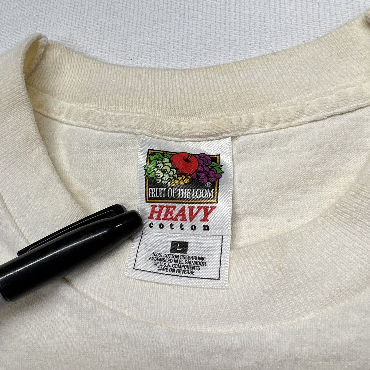 Fruit Of The Loom × Vintage VTG Auto Nation Tee Shirt White Single Stitch Heavy Cars Size US L / EU 52-54 / 3 - 7 Thumbnail